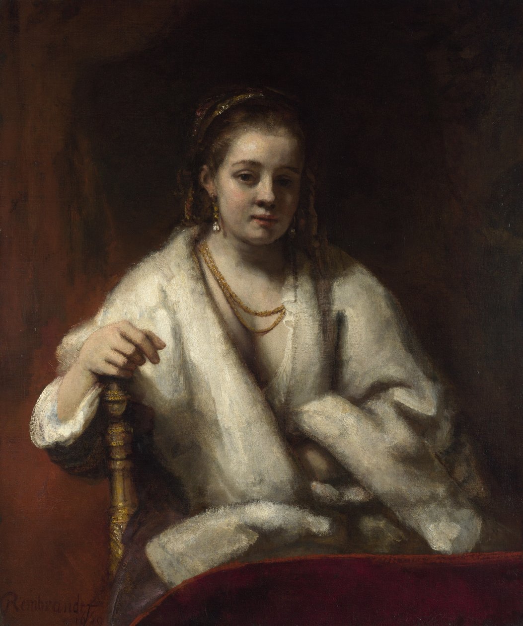 Retrato de Hendrickje Stoffels, c. 1655-1656 de Rembrandt van Rijn