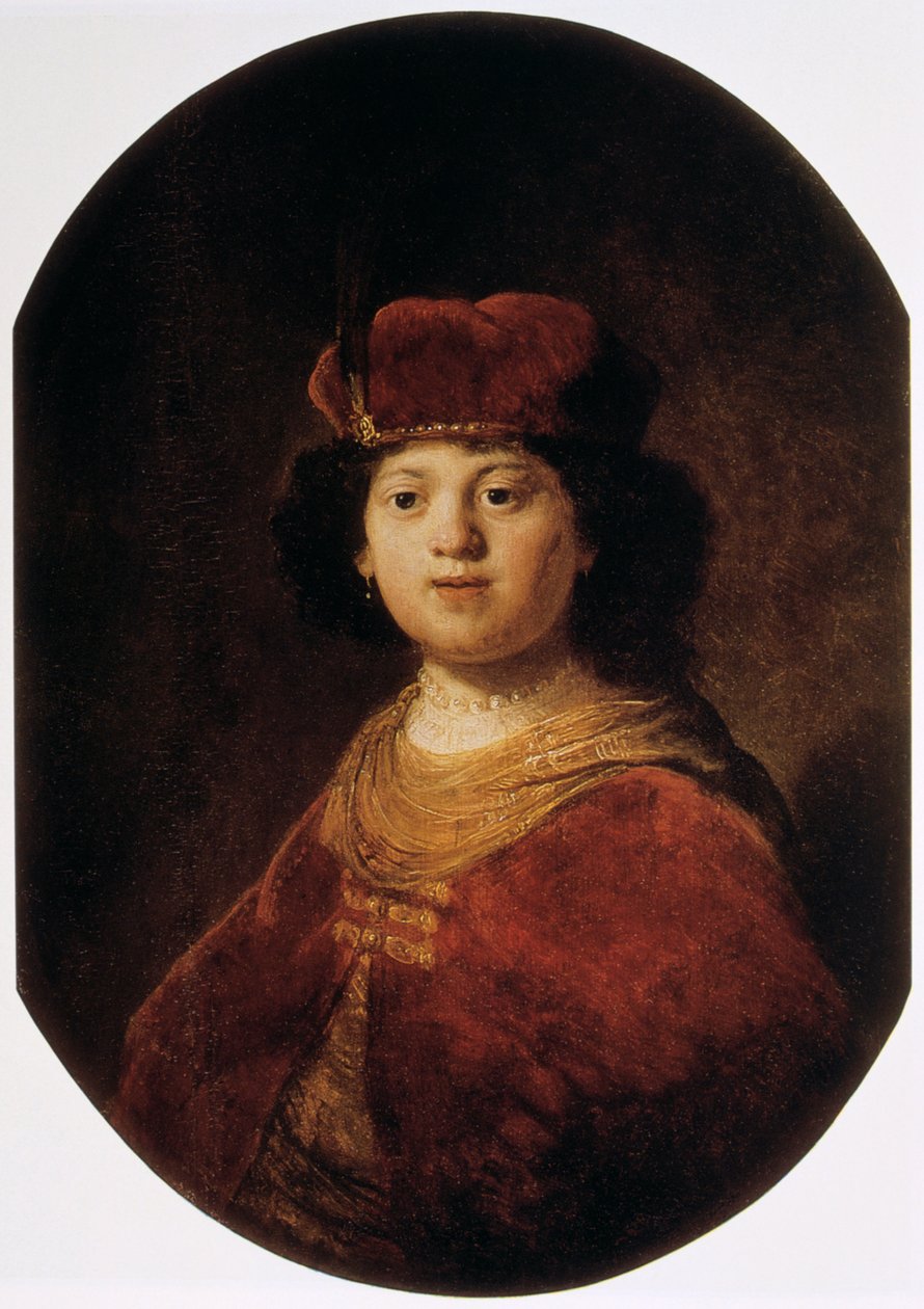 Retrato de um menino, século XVII de Rembrandt van Rijn