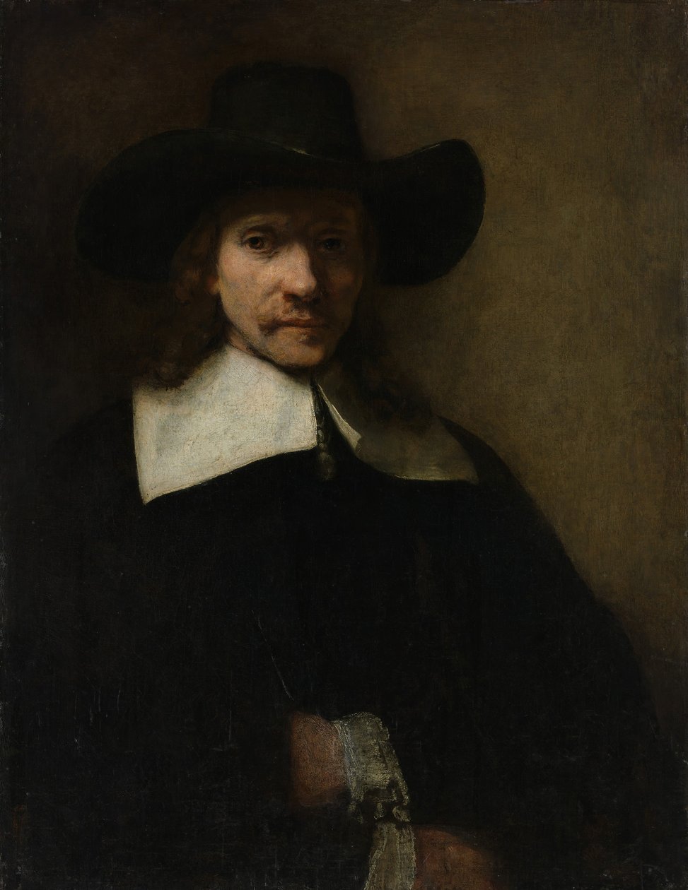Retrato de um homem, c. 1655-60. de Rembrandt van Rijn