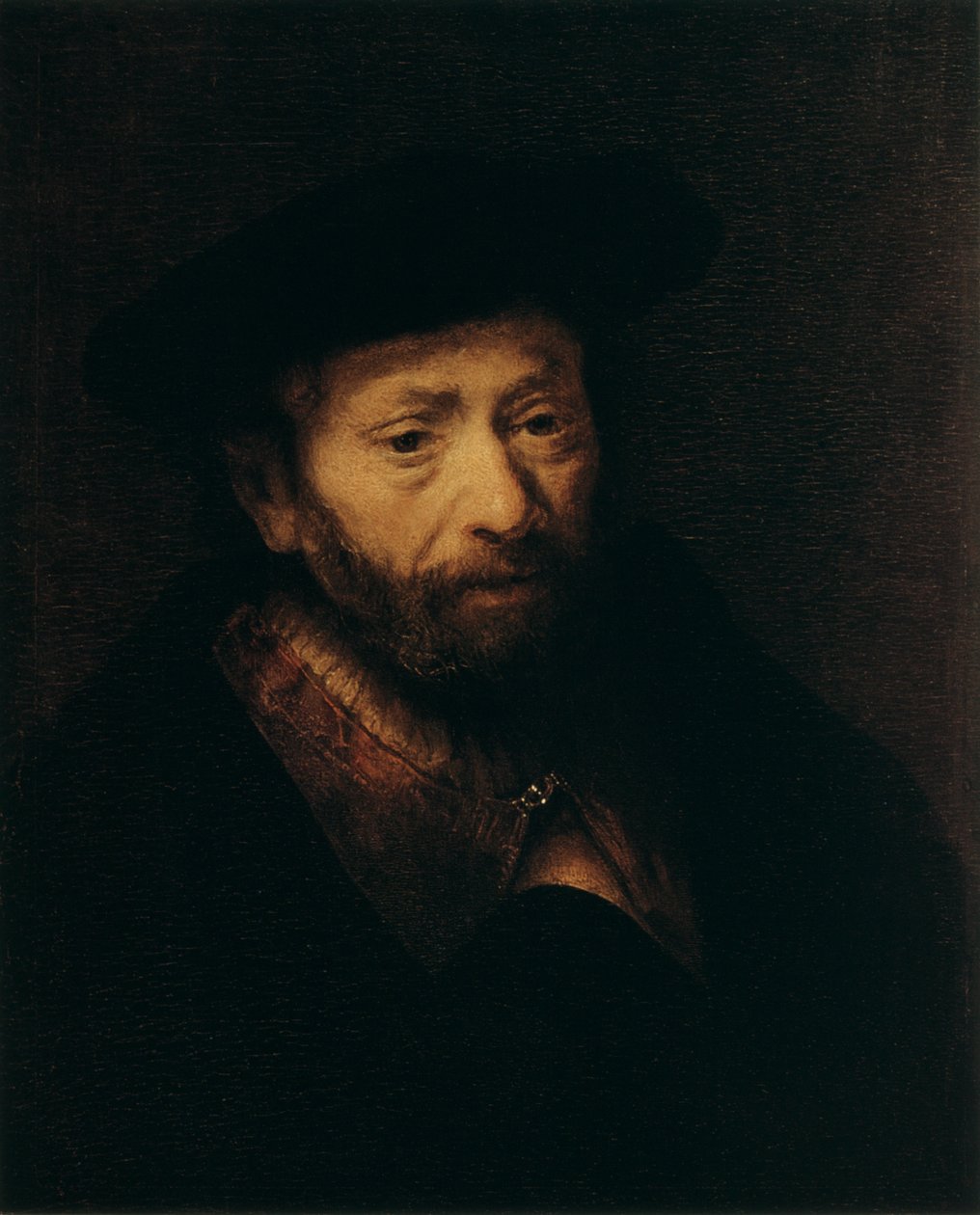 Retrato de um homem idoso, século XVII de Rembrandt van Rijn