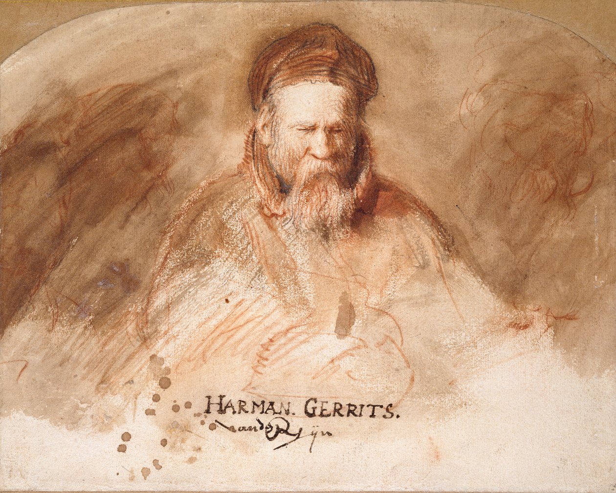 Retrato do pai de um velho Rembrandt, 1625-1630. de Rembrandt van Rijn