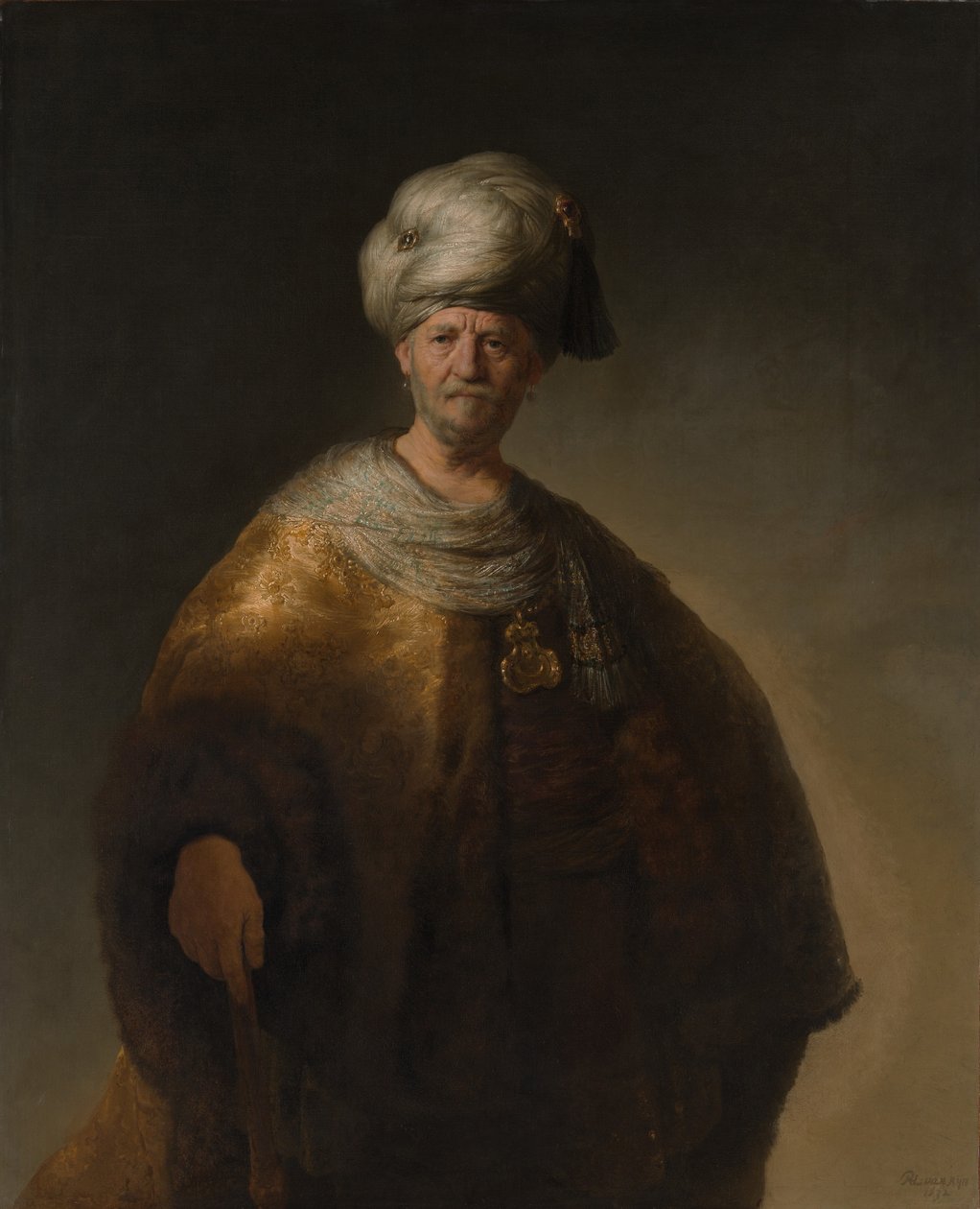 Retrato de um homem oriental, o nobre eslavo, 1632 de Rembrandt van Rijn