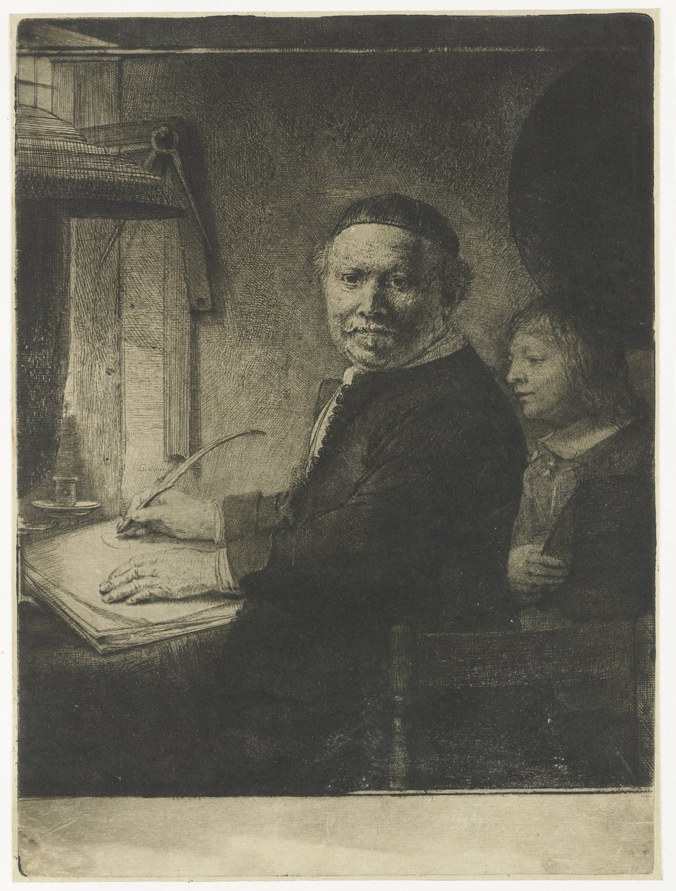 Retrato de Lieven Willemsz van Coppenol, conhecido como «O Pequeno Coppenol» de Rembrandt van Rijn