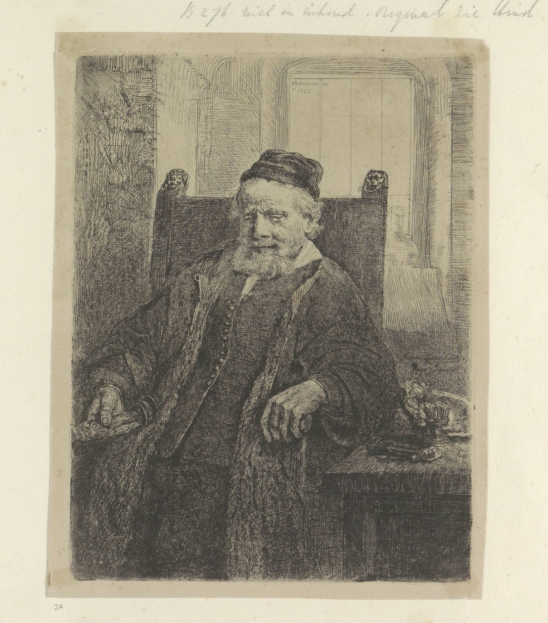 Portret van de goudsmid Jan Lutma Coleção de oitenta e cinco gravuras originais (título da série) de Rembrandt van Rijn