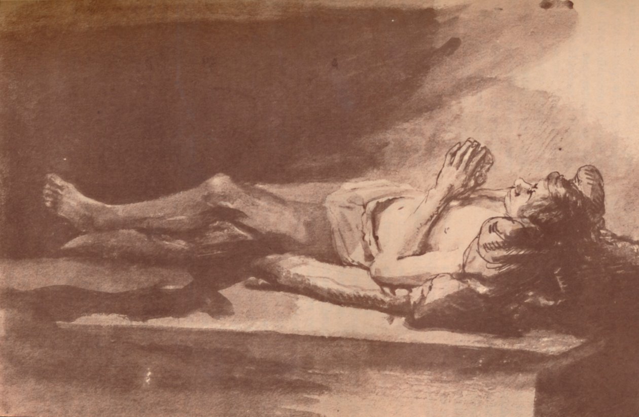 Rembrandt - Estudo de um modelo reclinado, 1903 de Rembrandt van Rijn