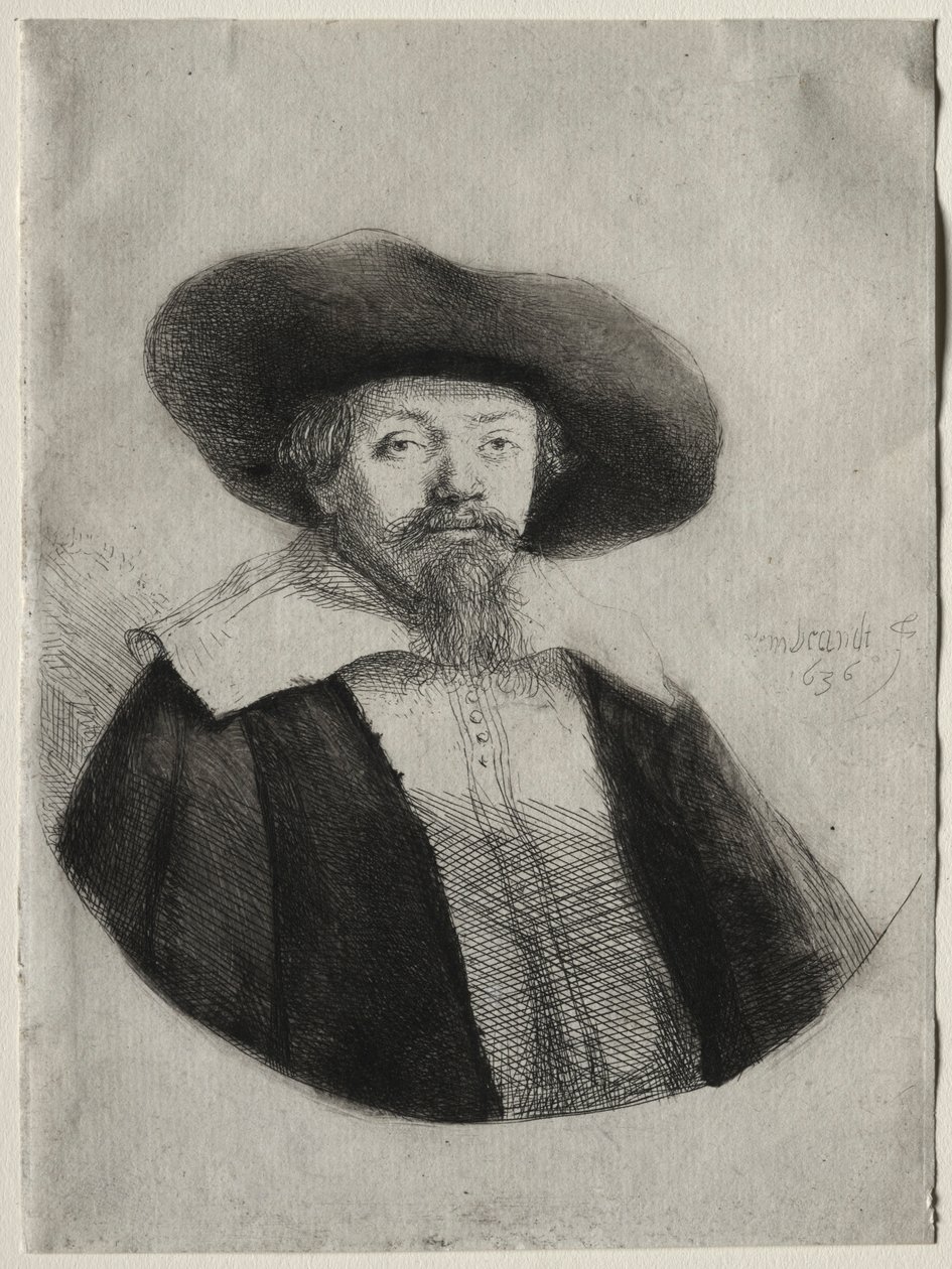Samuel Manasseh Ben Israel, 1636. de Rembrandt van Rijn