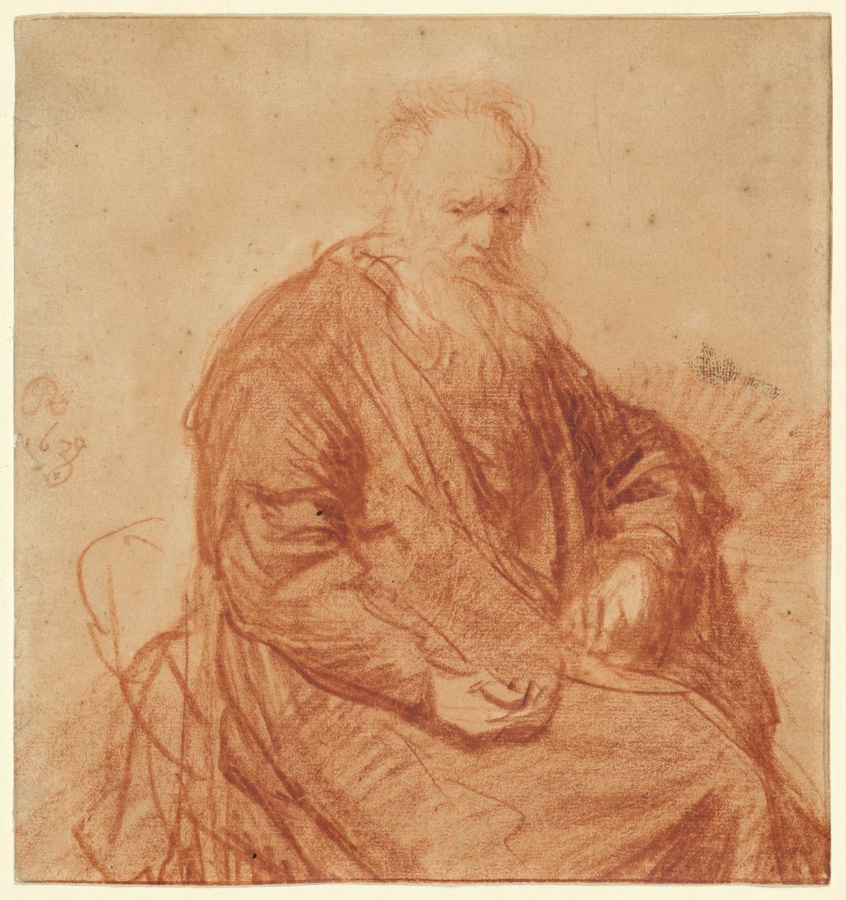 Velho sentado de Rembrandt van Rijn