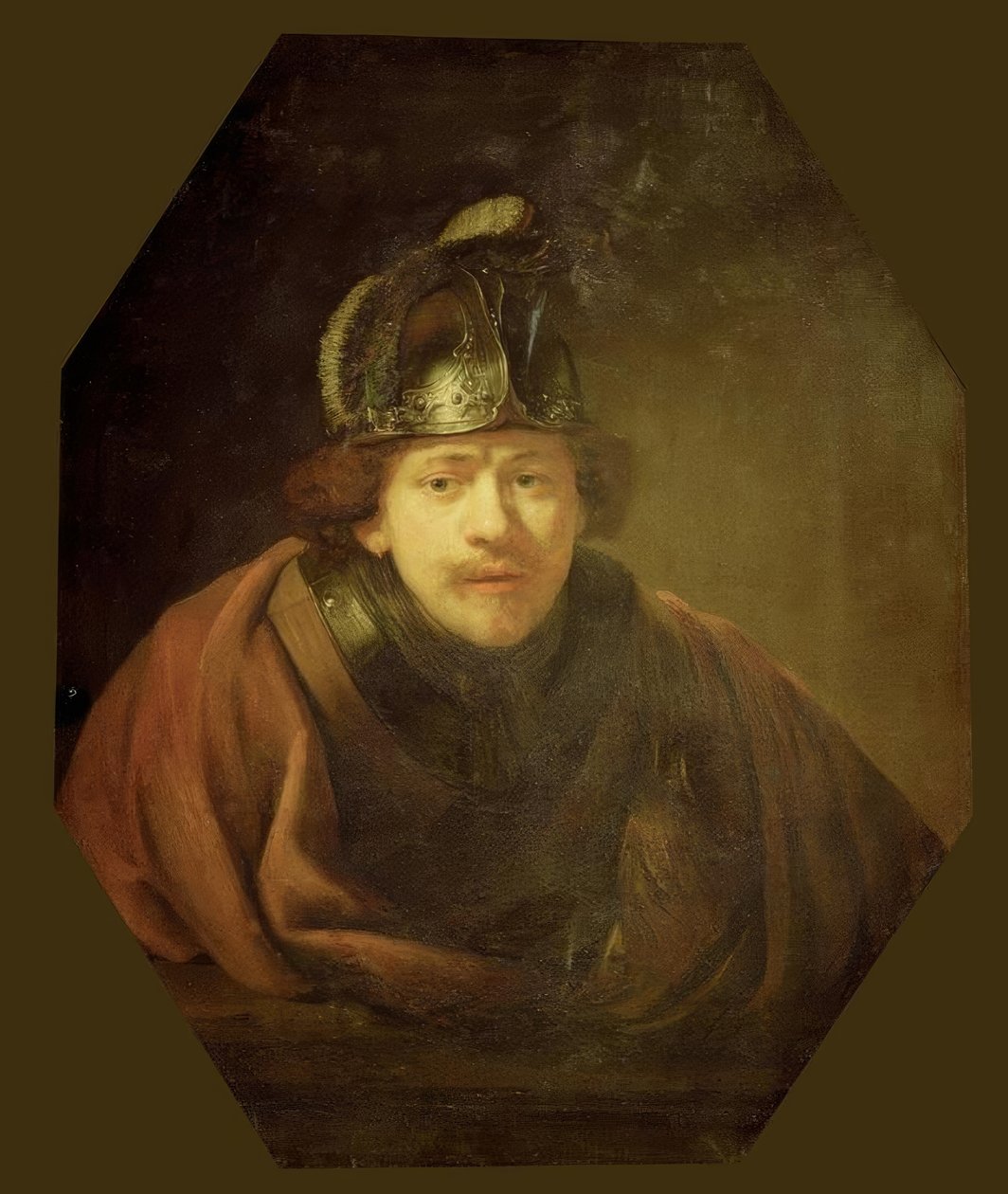 Auto-retrato como um guerreiro de Rembrandt van Rijn