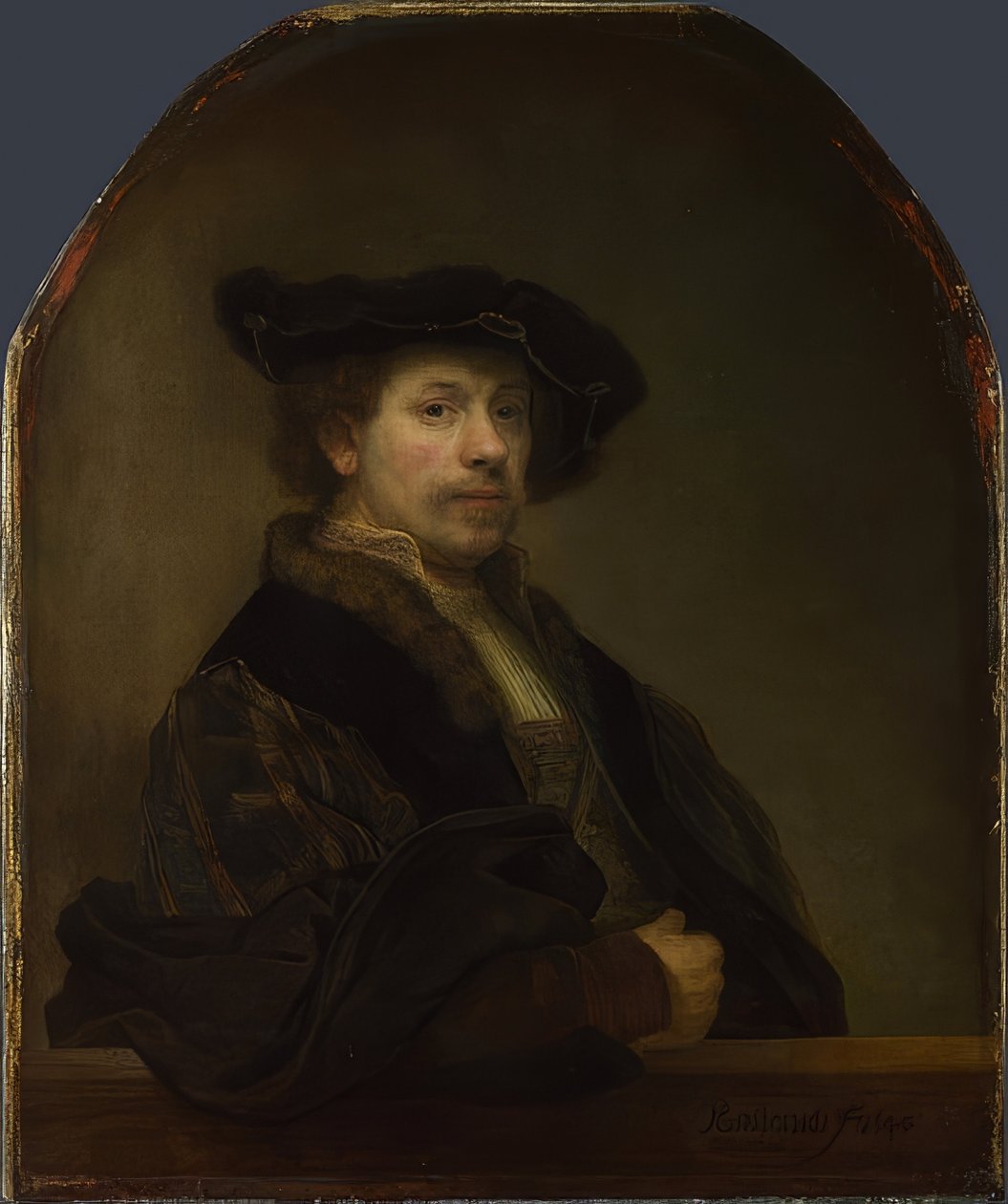 Auto-retrato aos 34 anos. 1640 de Rembrandt van Rijn