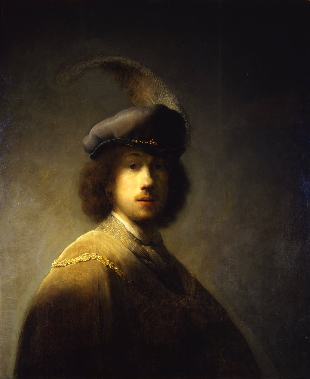Auto-retrato, 23 anos, 1629 de Rembrandt van Rijn
