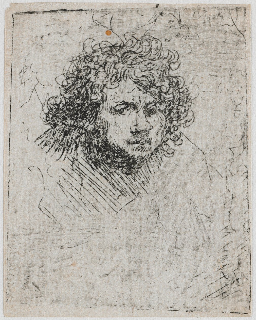 Auto-retrato, ca 1626-1629. de Rembrandt van Rijn