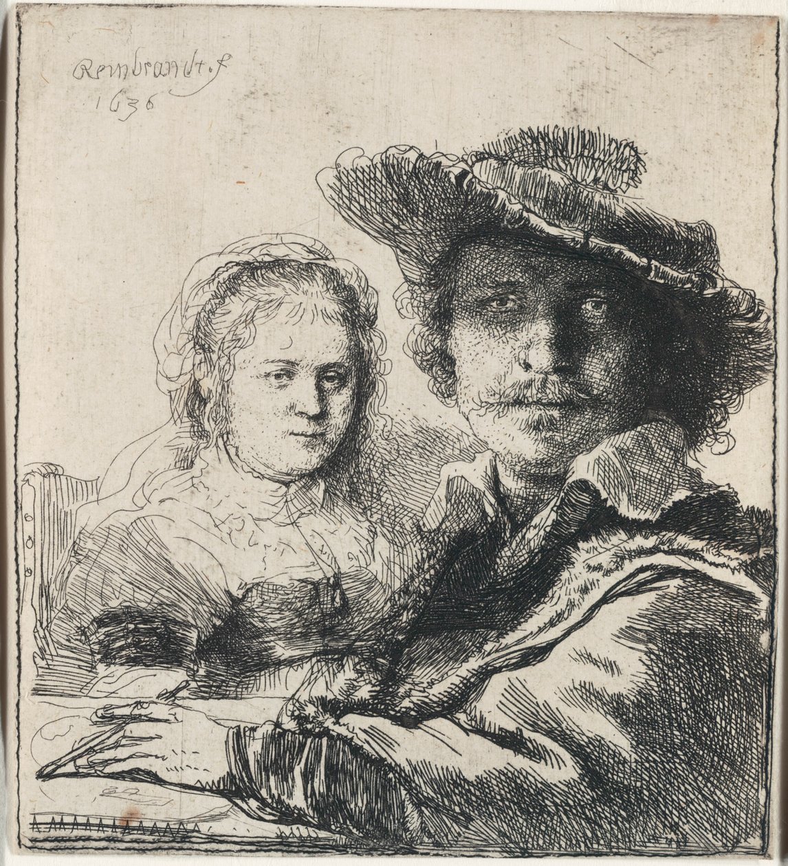 Autorretrato com Saskia de Rembrandt van Rijn