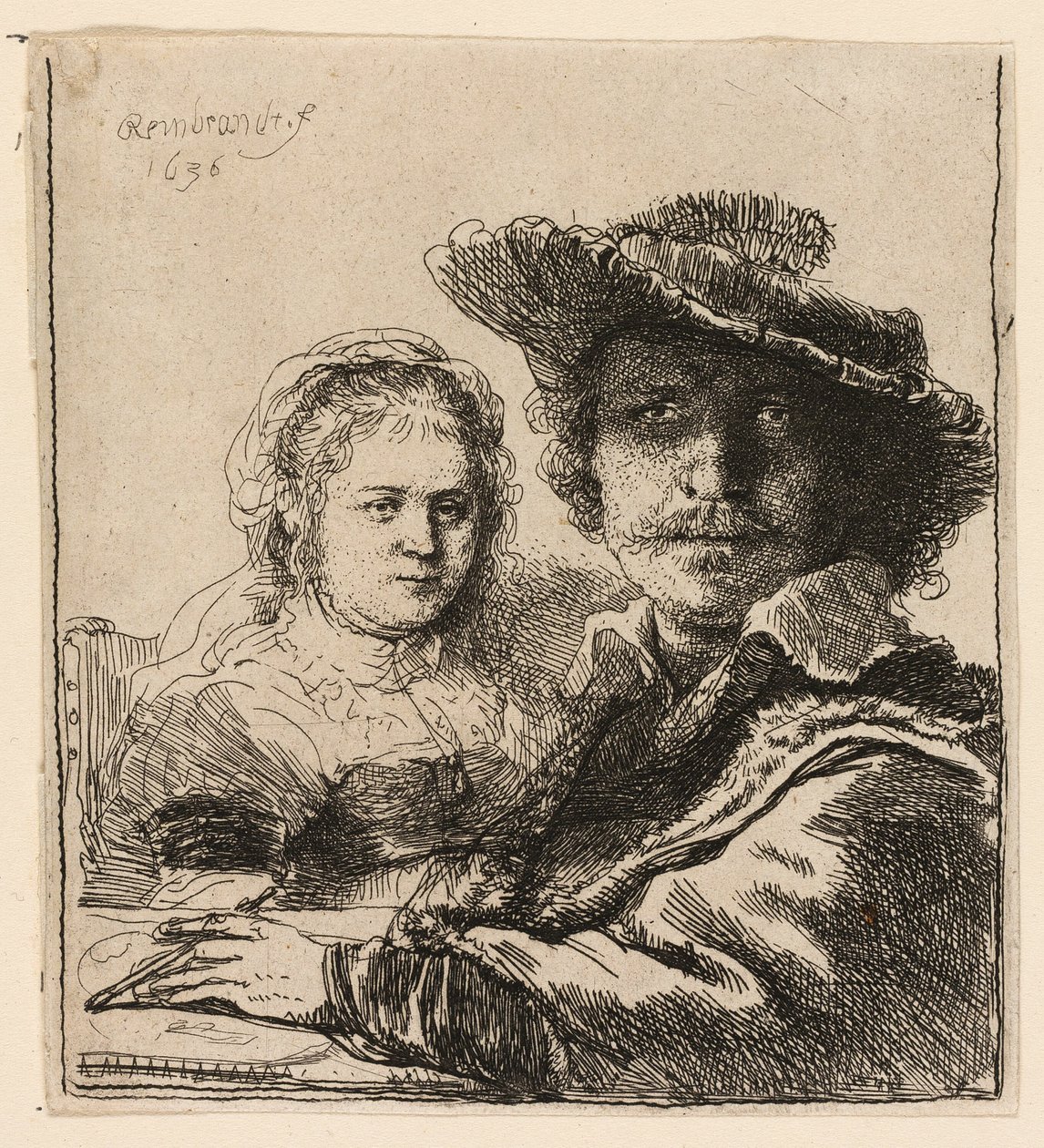 Autorretrato com Saskia de Rembrandt van Rijn