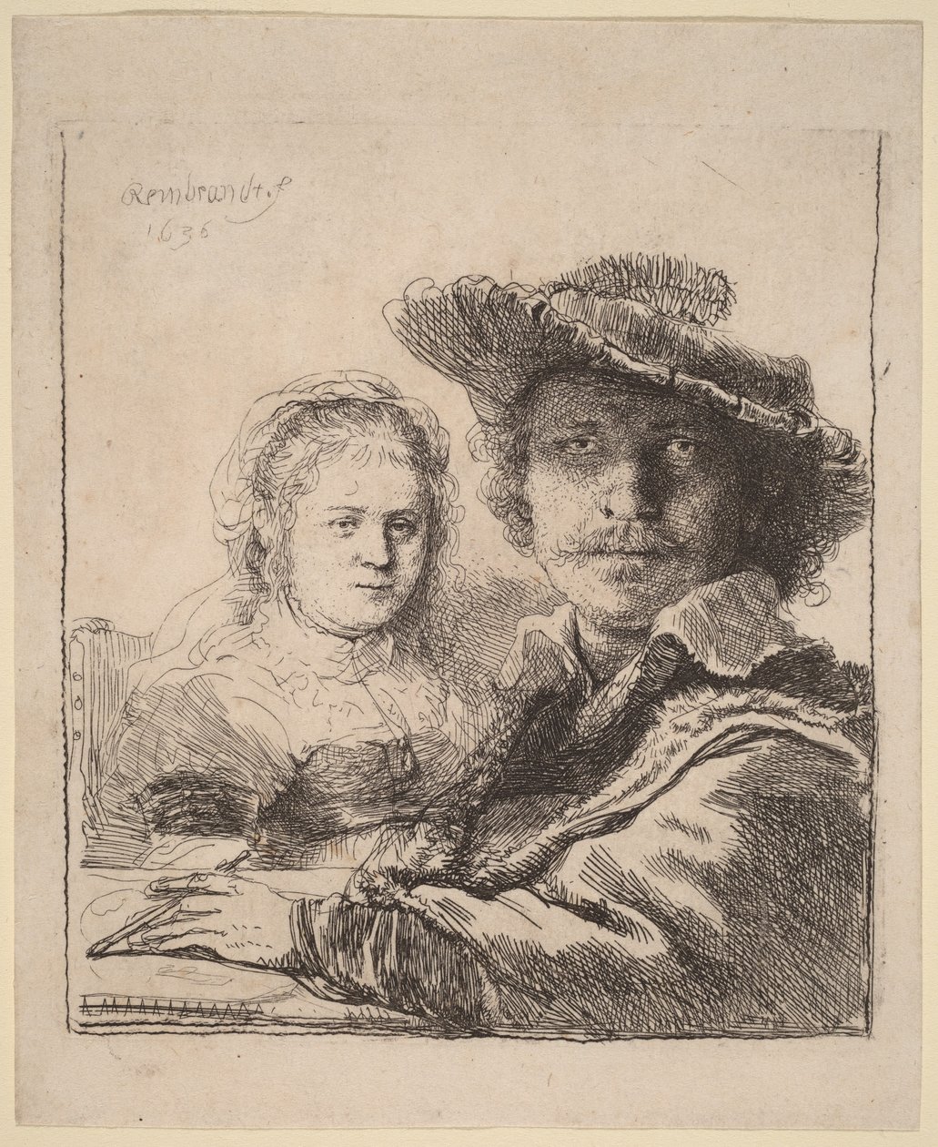 Auto-retrato com a Saskia de Rembrandt van Rijn