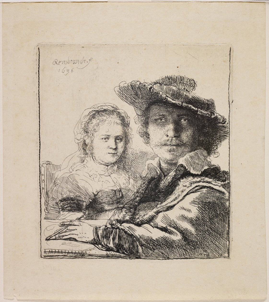 Auto-retrato com a Saskia de Rembrandt van Rijn