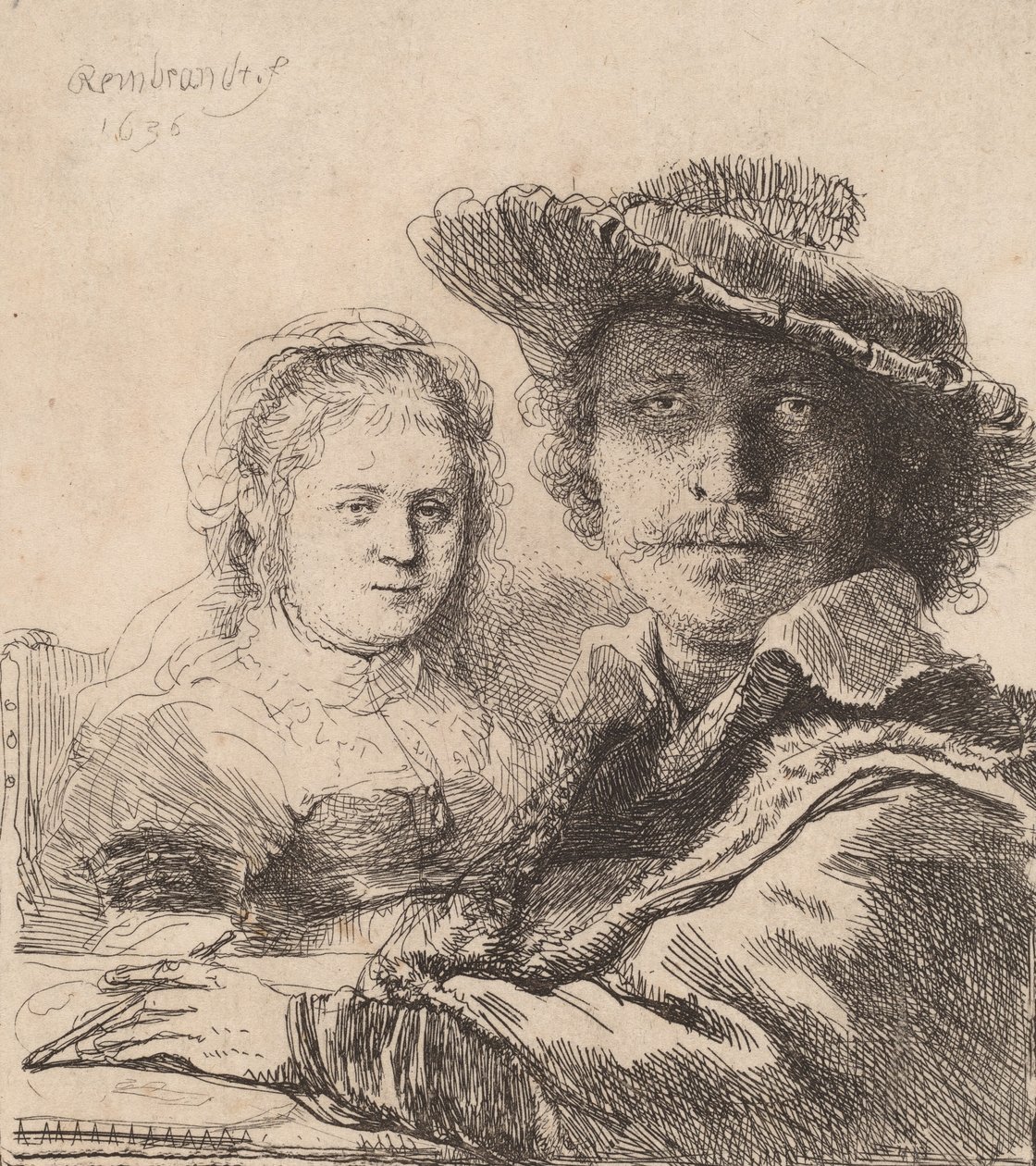 Autorretrato com Saskia, 1636. de Rembrandt van Rijn