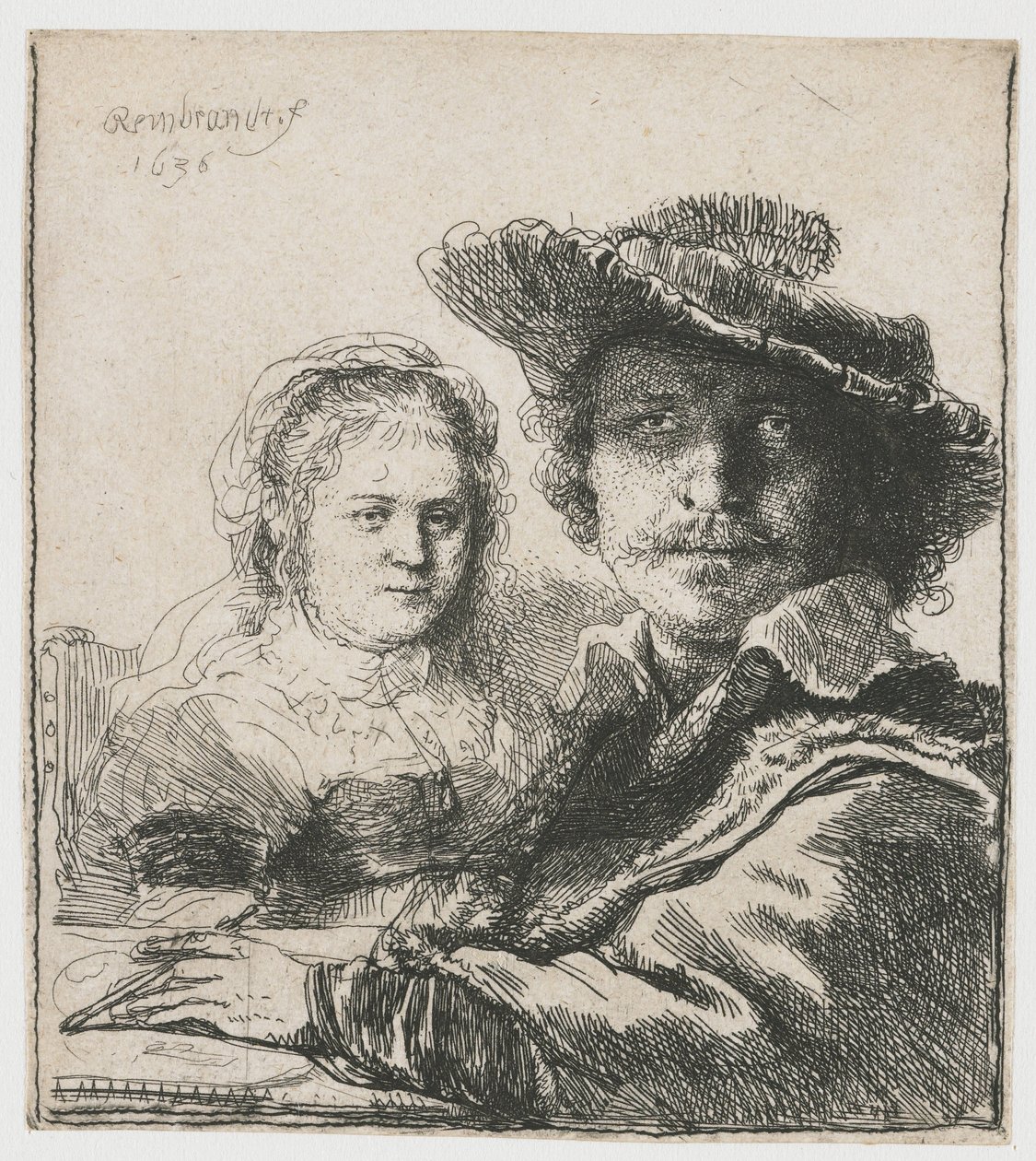 Auto-retrato com Saskia de Rembrandt van Rijn