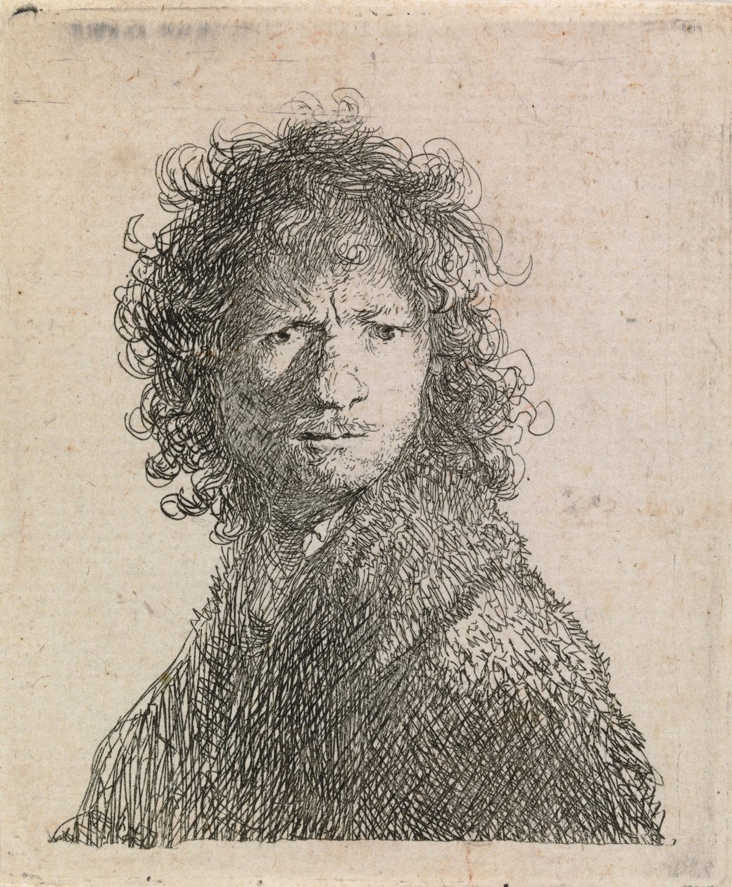 Auto-retrato, com o cenho franzido de Rembrandt van Rijn
