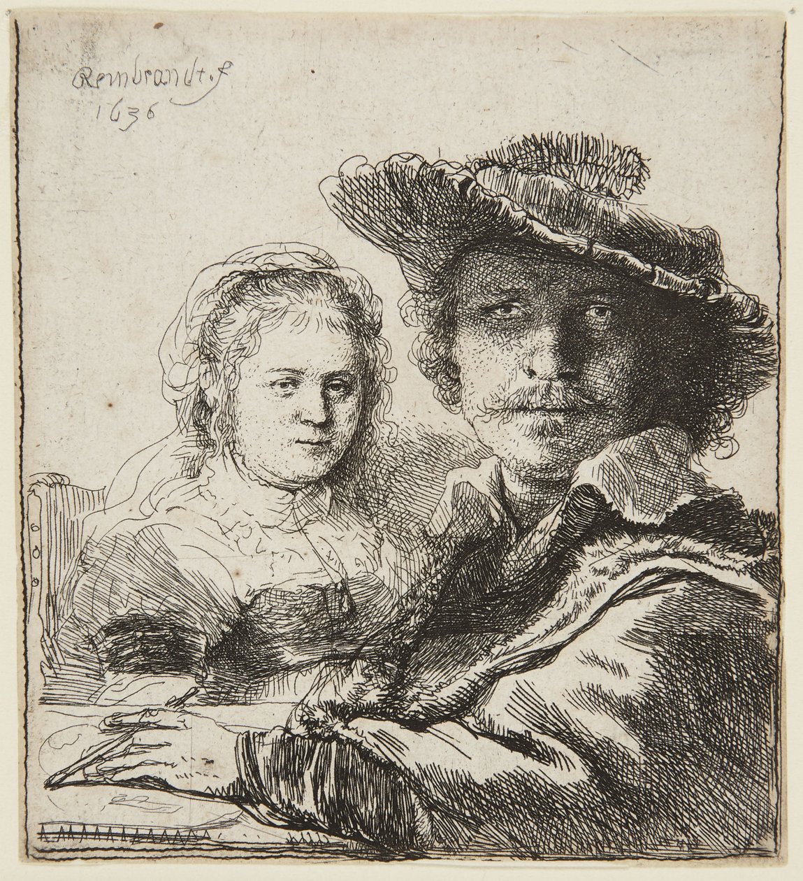 Auto-retrato com a Saskia de Rembrandt van Rijn