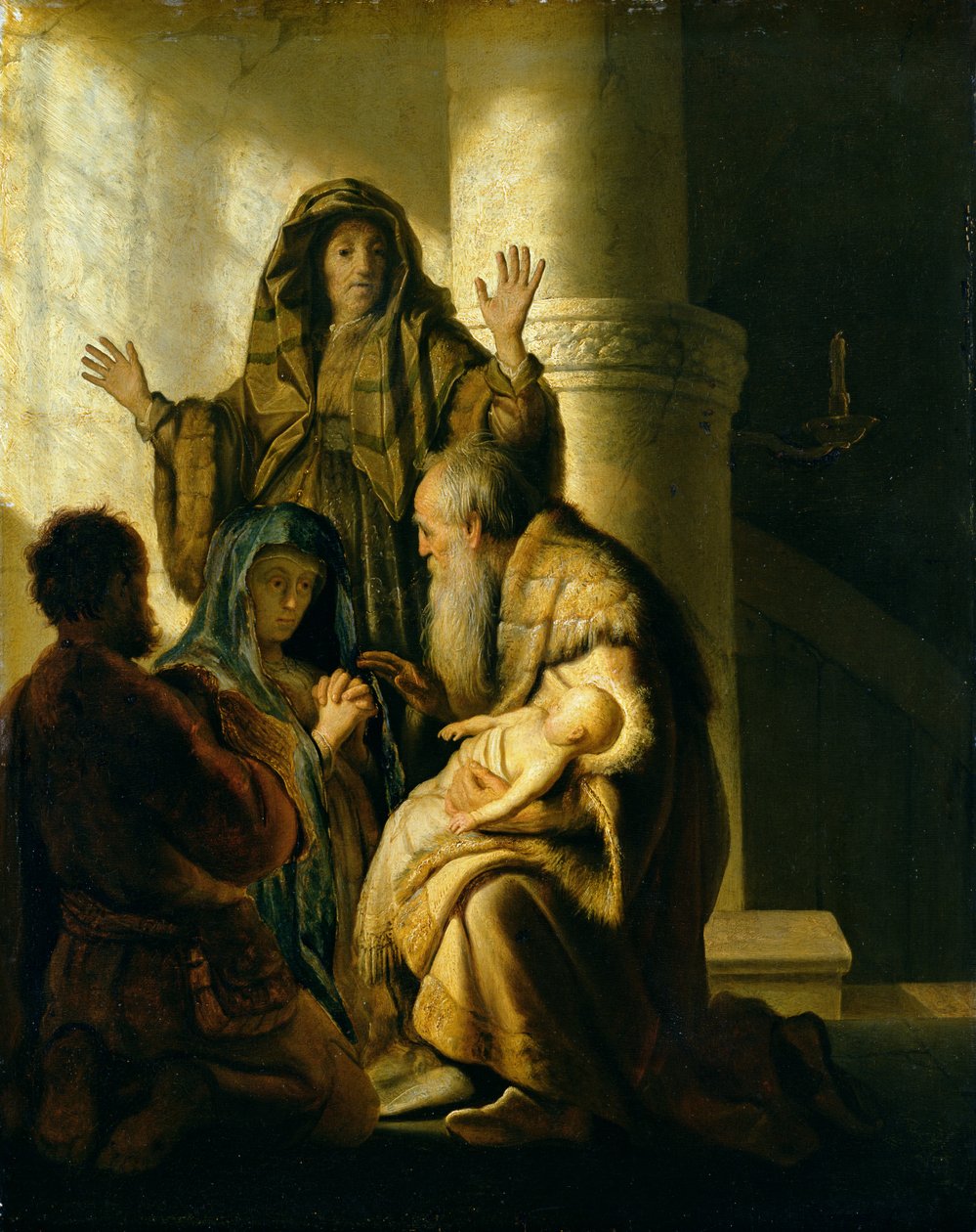 Simeão e Ana no Templo, c.1627 de Rembrandt van Rijn