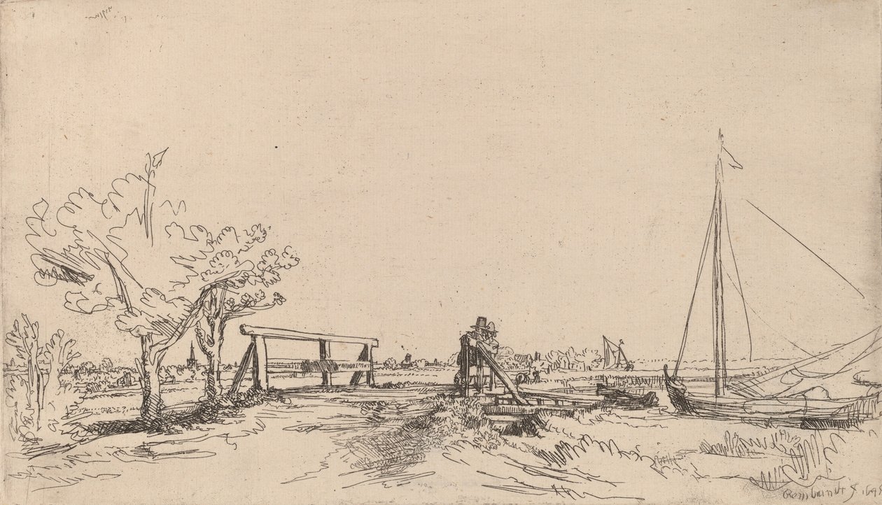 Ponte dos Seis, 1645. de Rembrandt van Rijn