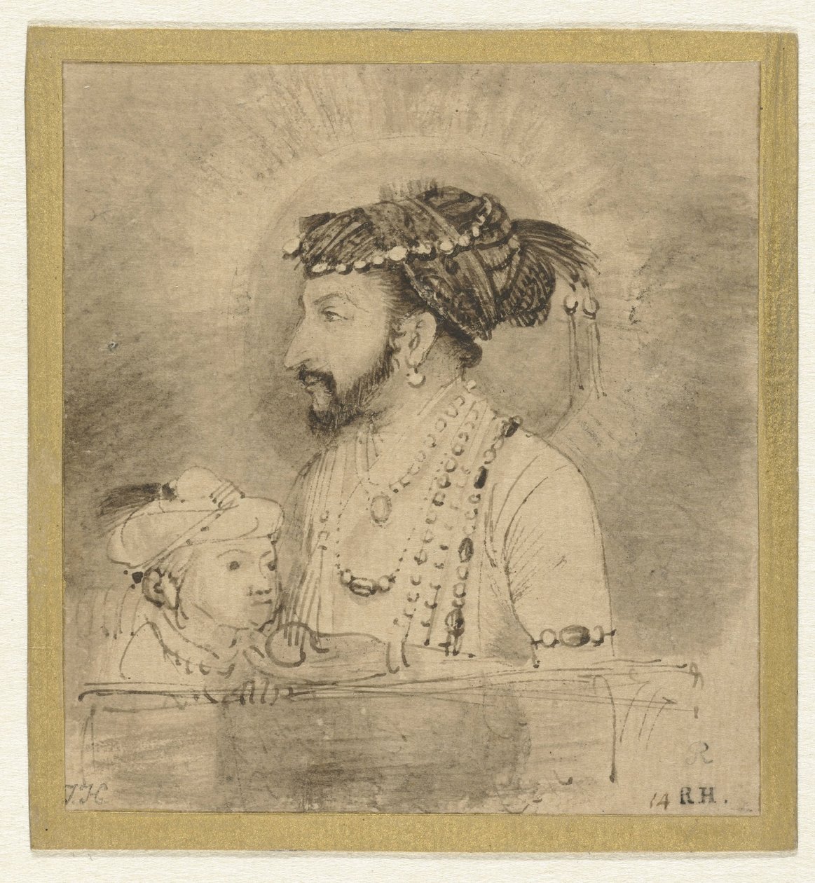 Sha Jahan e o seu filho de Rembrandt van Rijn