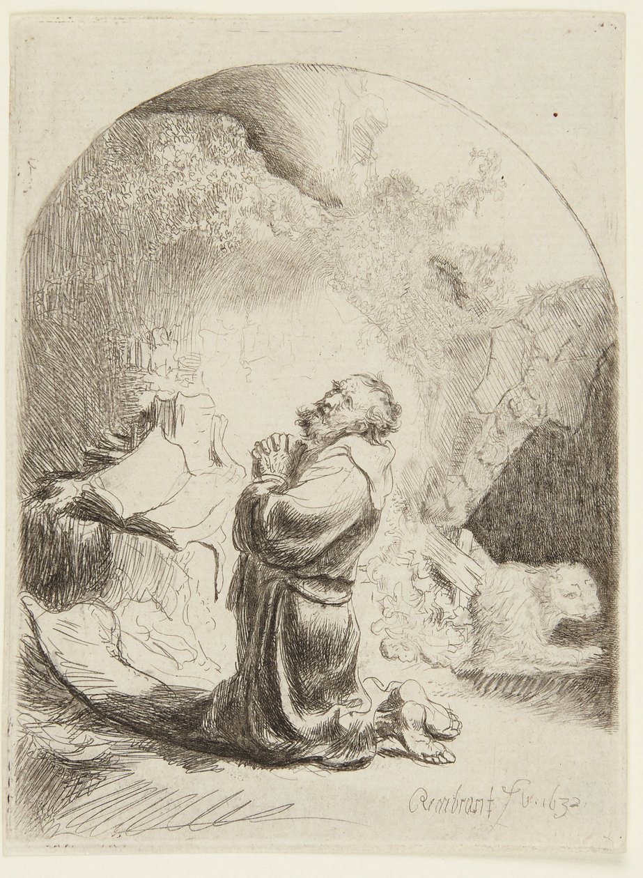 São Jerónimo em oração de Rembrandt van Rijn