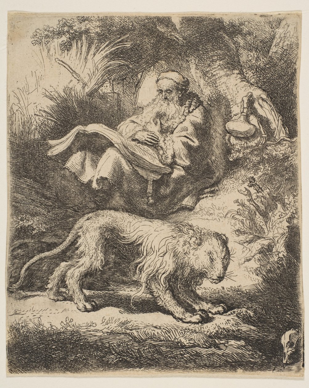 São Jerônimo Reading, 1634. de Rembrandt van Rijn