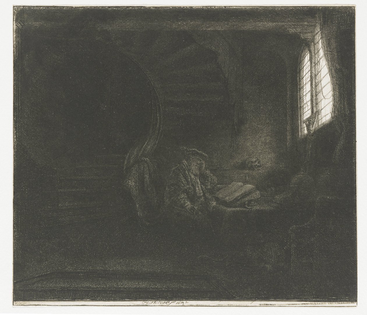 São Jerônimo em uma câmara escura de Rembrandt van Rijn