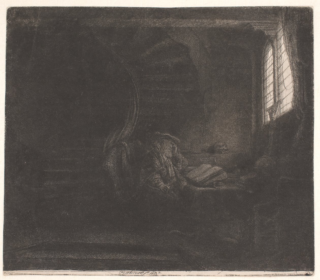 São Jerónimo numa câmara escura de Rembrandt van Rijn