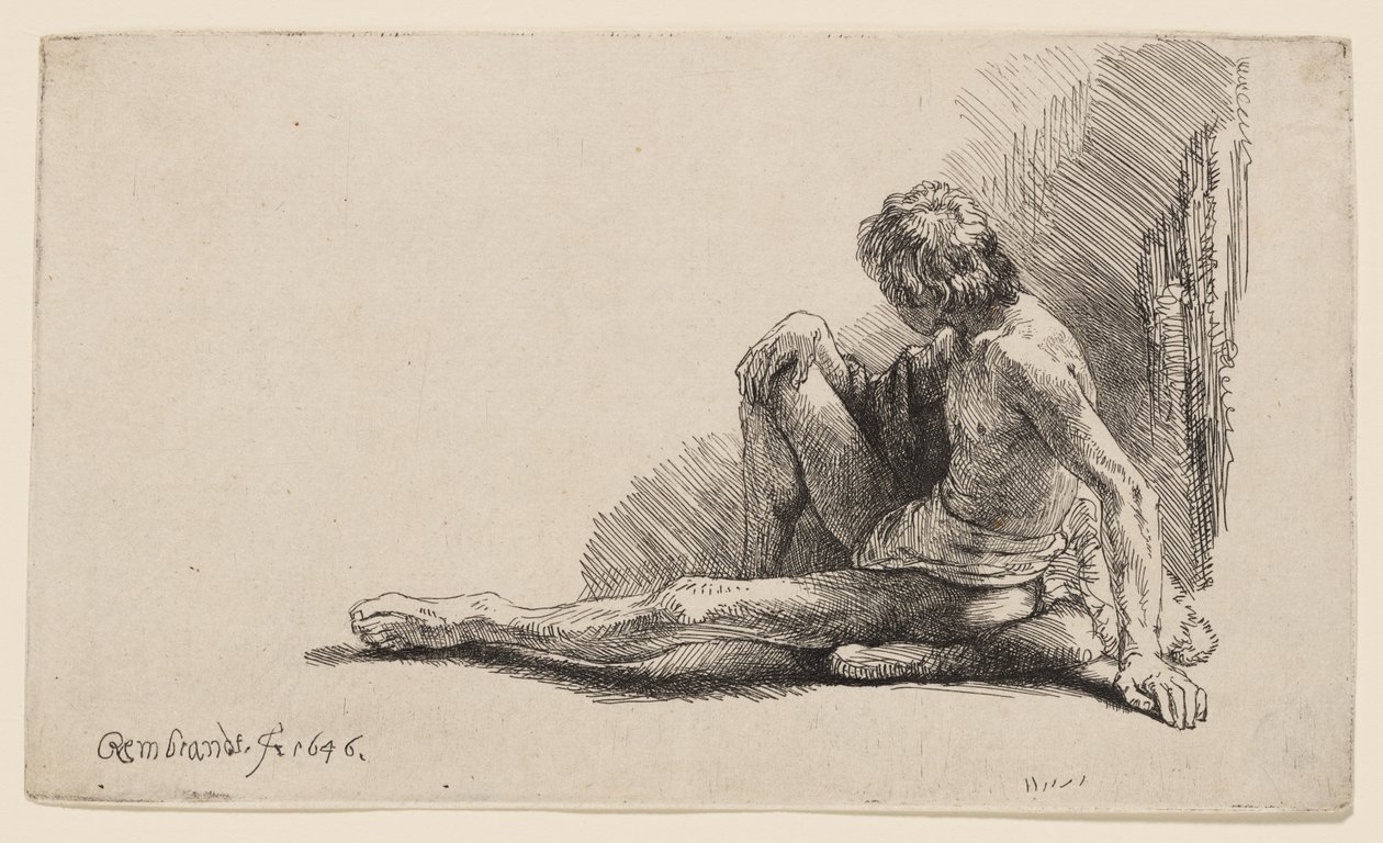 Estudo a partir do nu de Rembrandt van Rijn