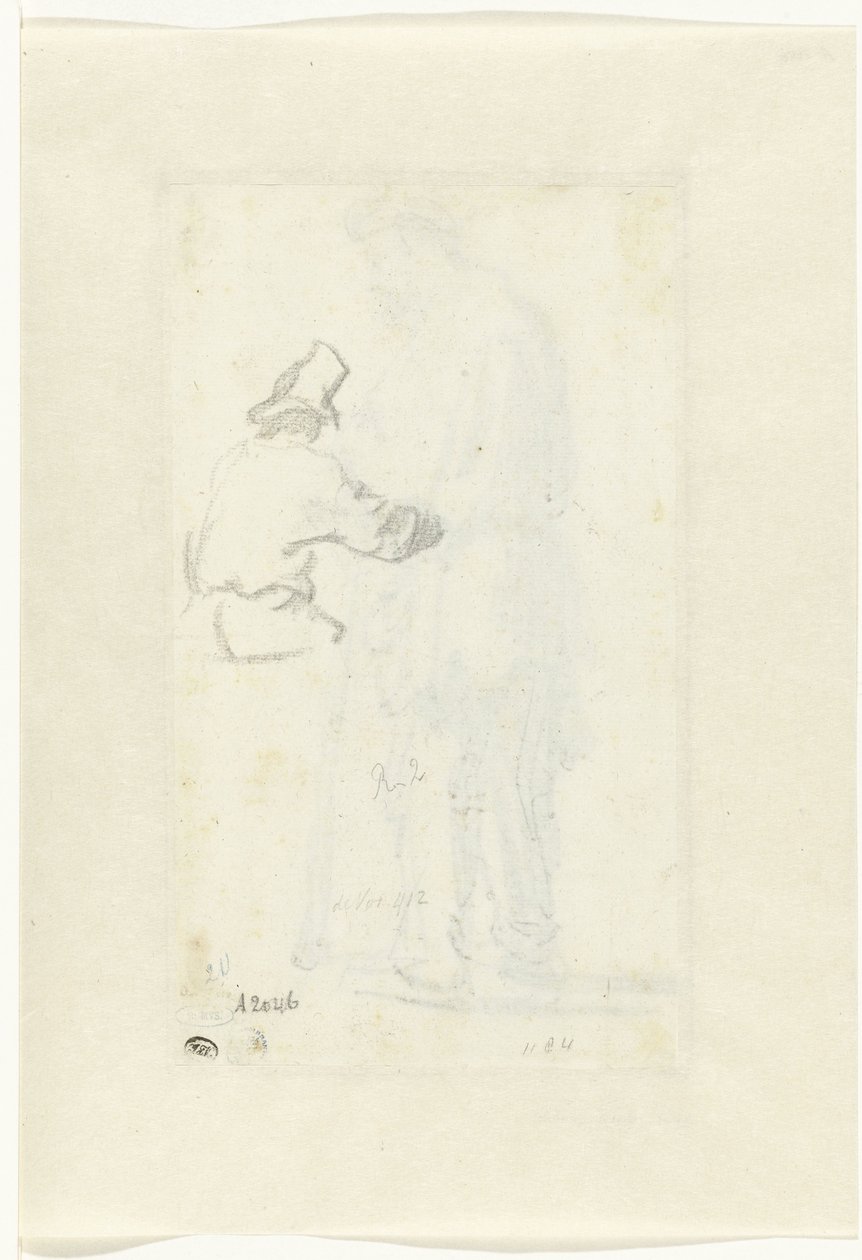 Estudo de um homem, visto de costas de Rembrandt van Rijn