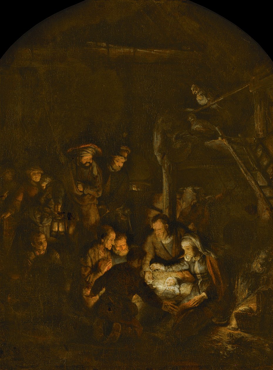 A adoração dos pastores, 1646 de Rembrandt van Rijn