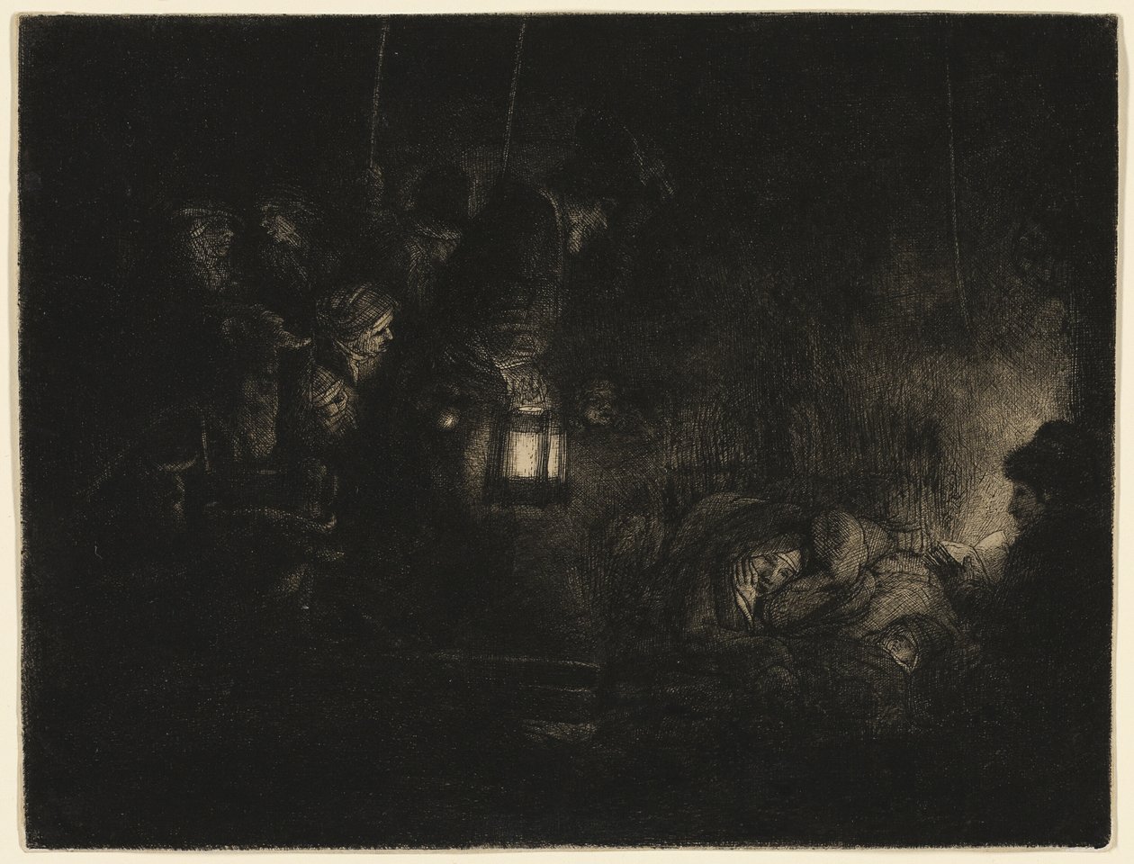 A Adoração dos Pastores: Uma Peça Noturna de Rembrandt van Rijn