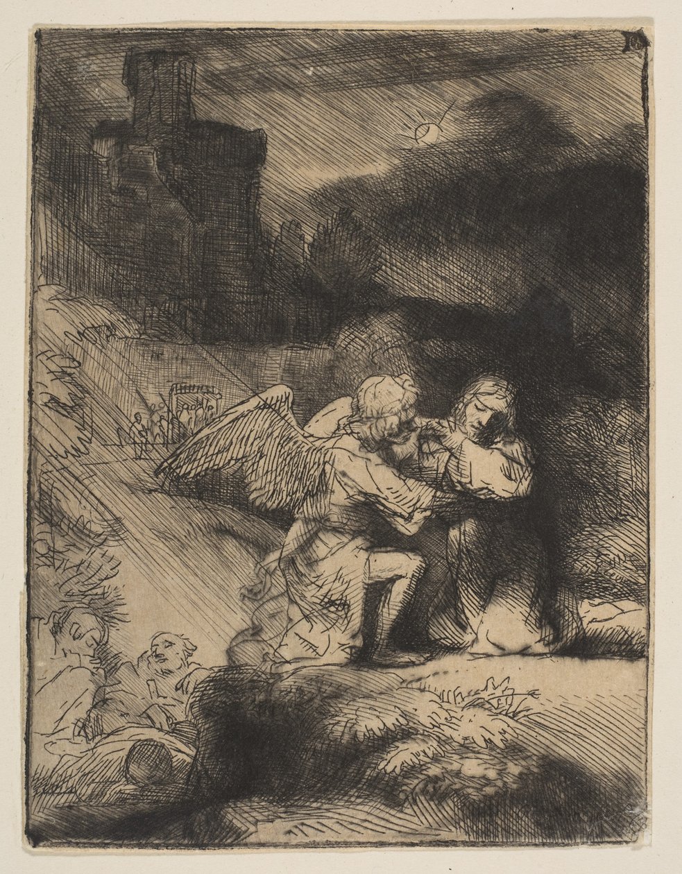 A agonia no jardim, ca. 1652 de Rembrandt van Rijn