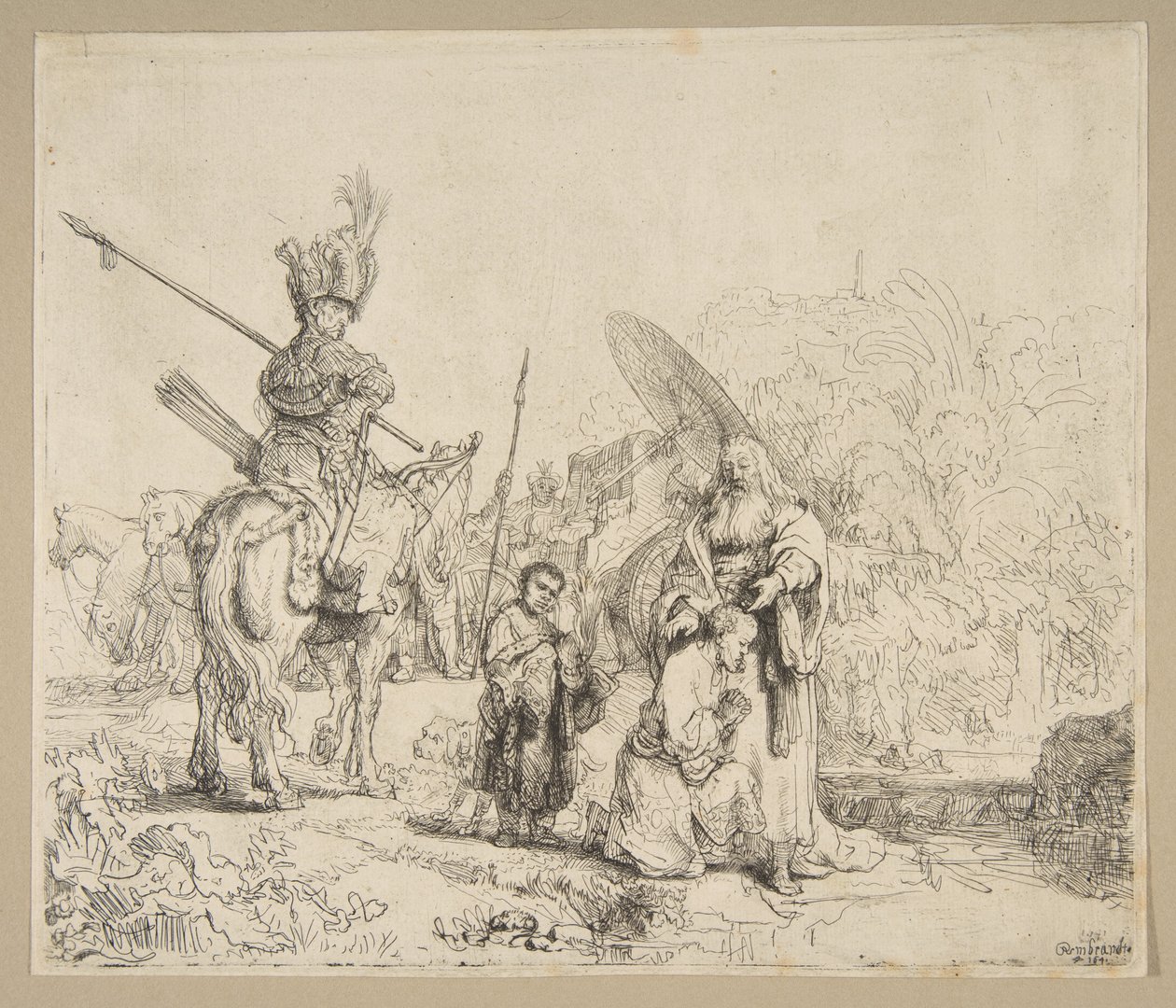O Batismo de Eunuco, 1641. de Rembrandt van Rijn