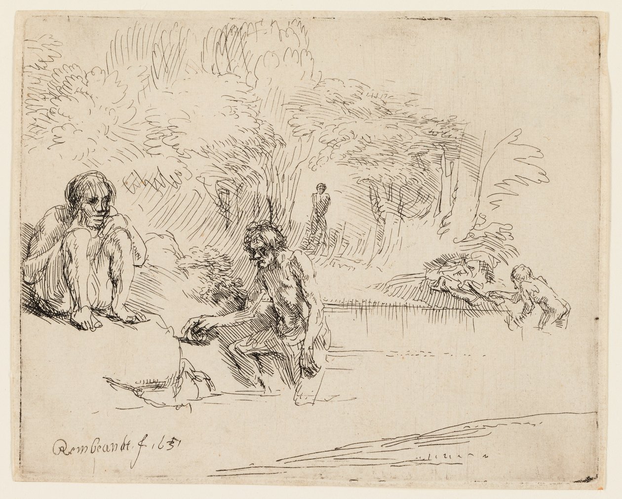 Os banhistas de Rembrandt van Rijn