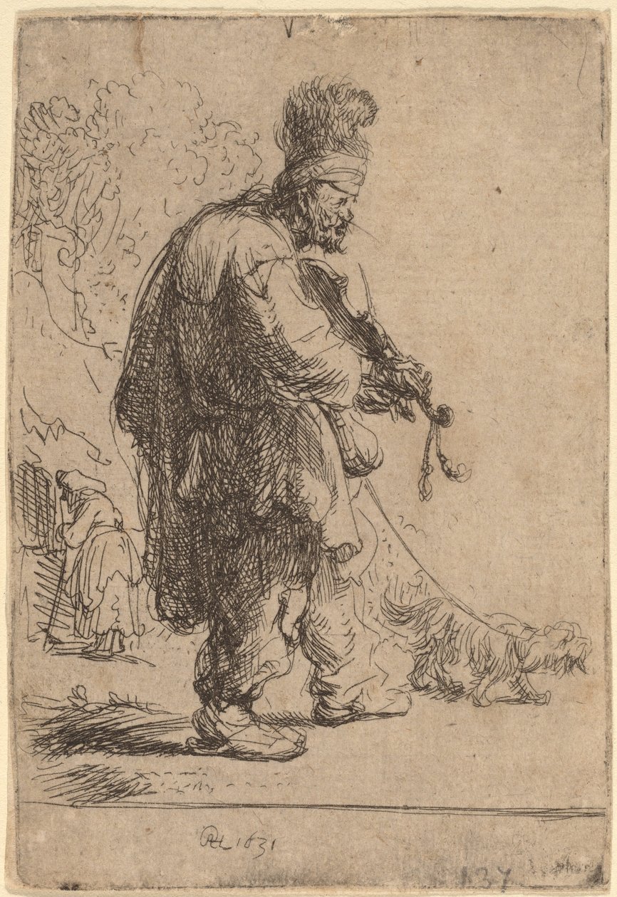 O violinista cego de Rembrandt van Rijn