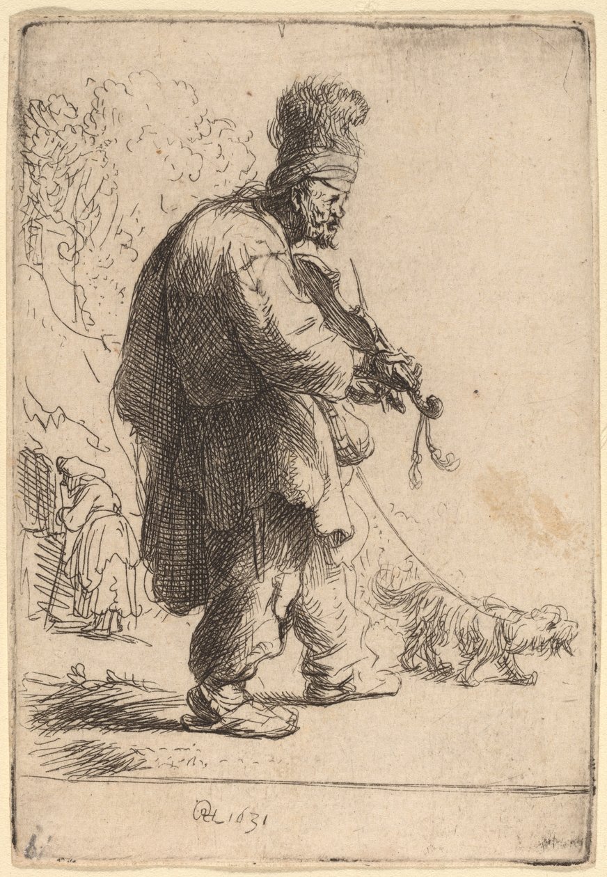 O violinista cego de Rembrandt van Rijn