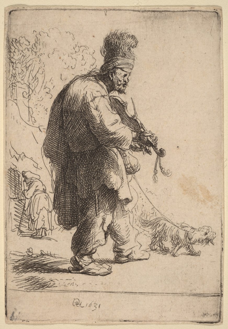 O Violinista Cego de Rembrandt van Rijn