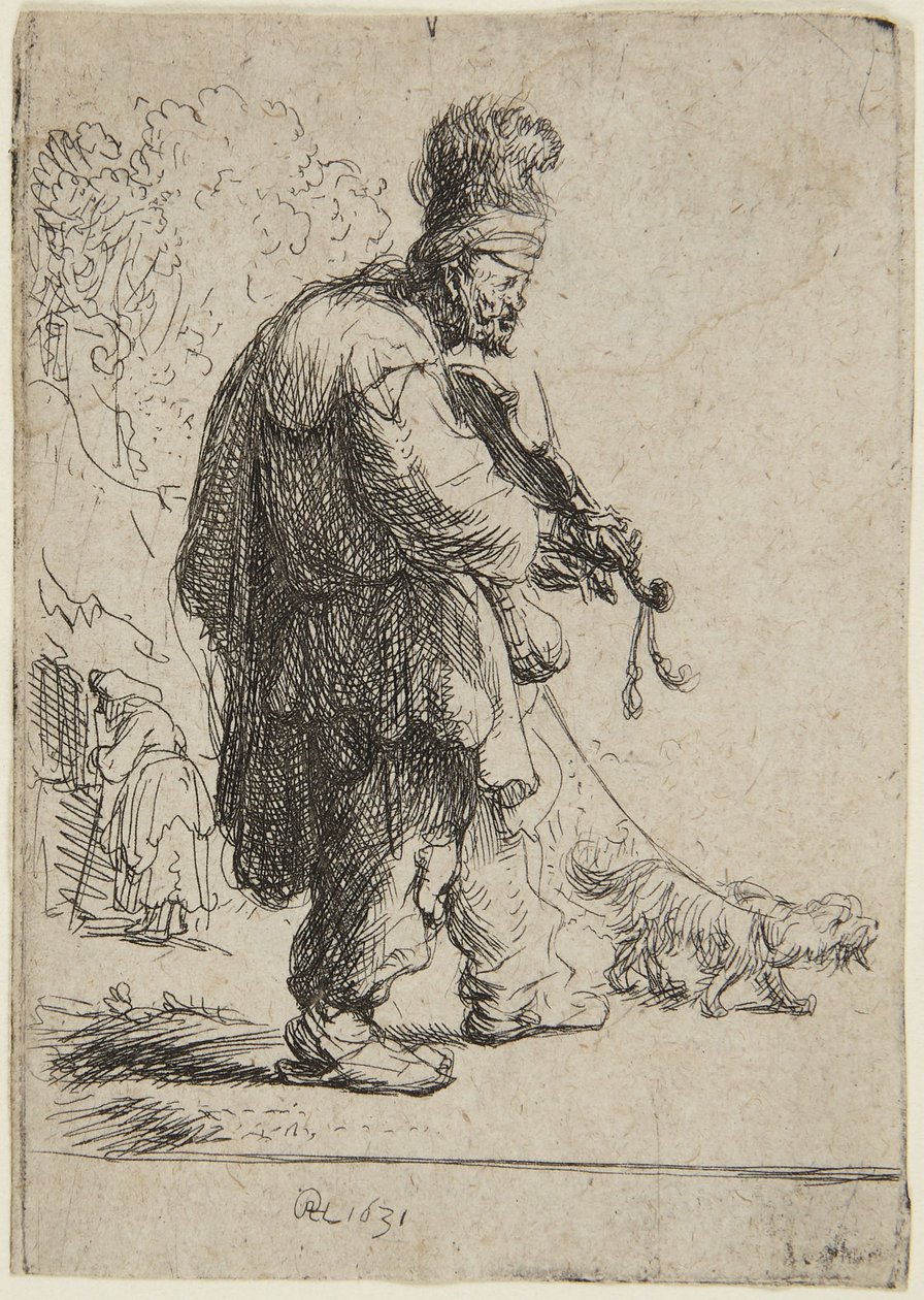 O Violinista Cego de Rembrandt van Rijn