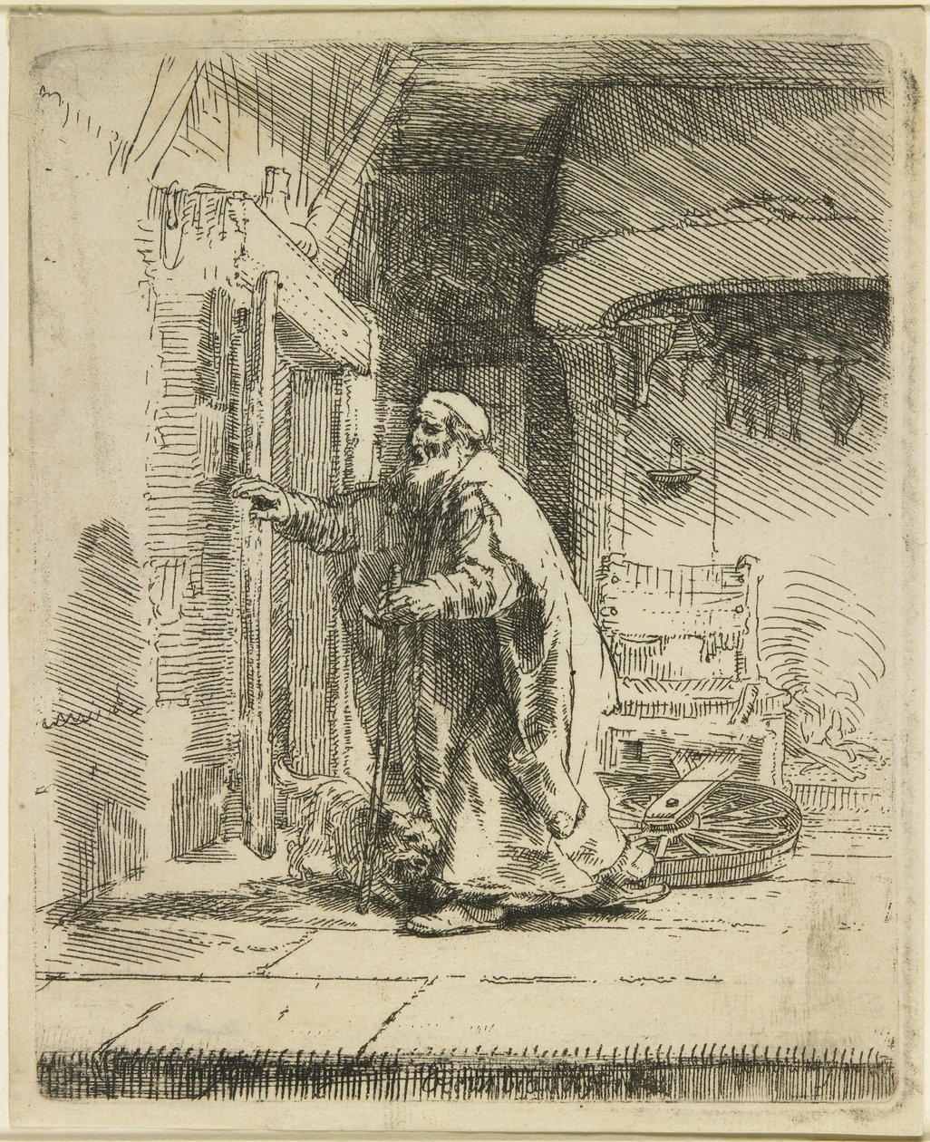 A cegueira de Tobit, 1651 de Rembrandt van Rijn