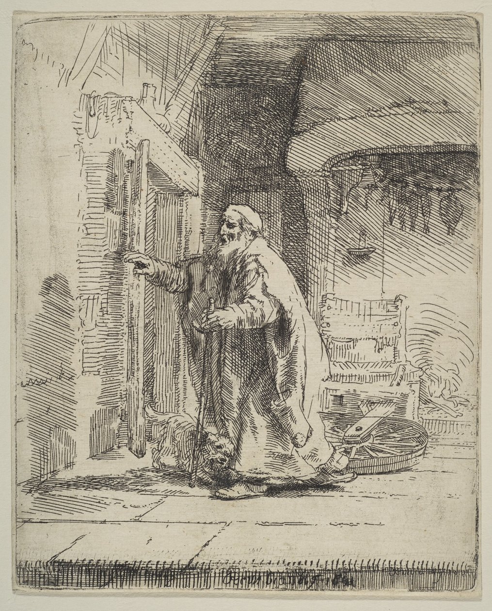 A cegueira de Tobit, 1651. de Rembrandt van Rijn