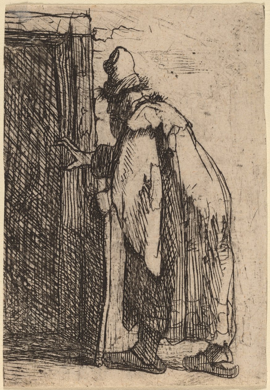 A cegueira de Tobit: um esboço de Rembrandt van Rijn