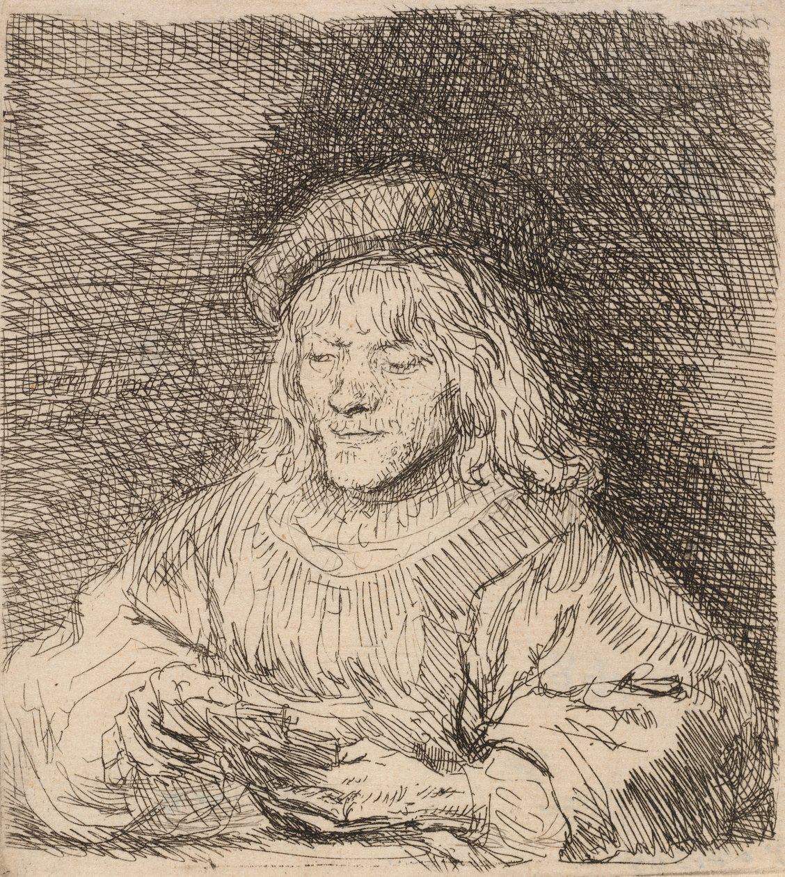 O jogador de cartas, 1641. de Rembrandt van Rijn