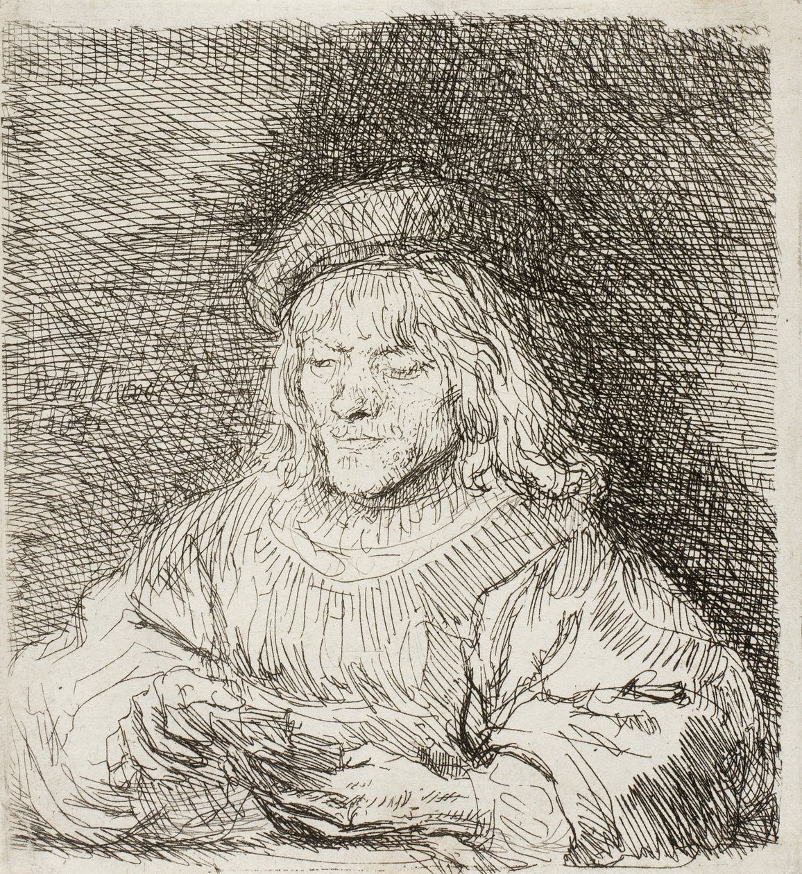 O jogador de cartas, 1641 de Rembrandt van Rijn