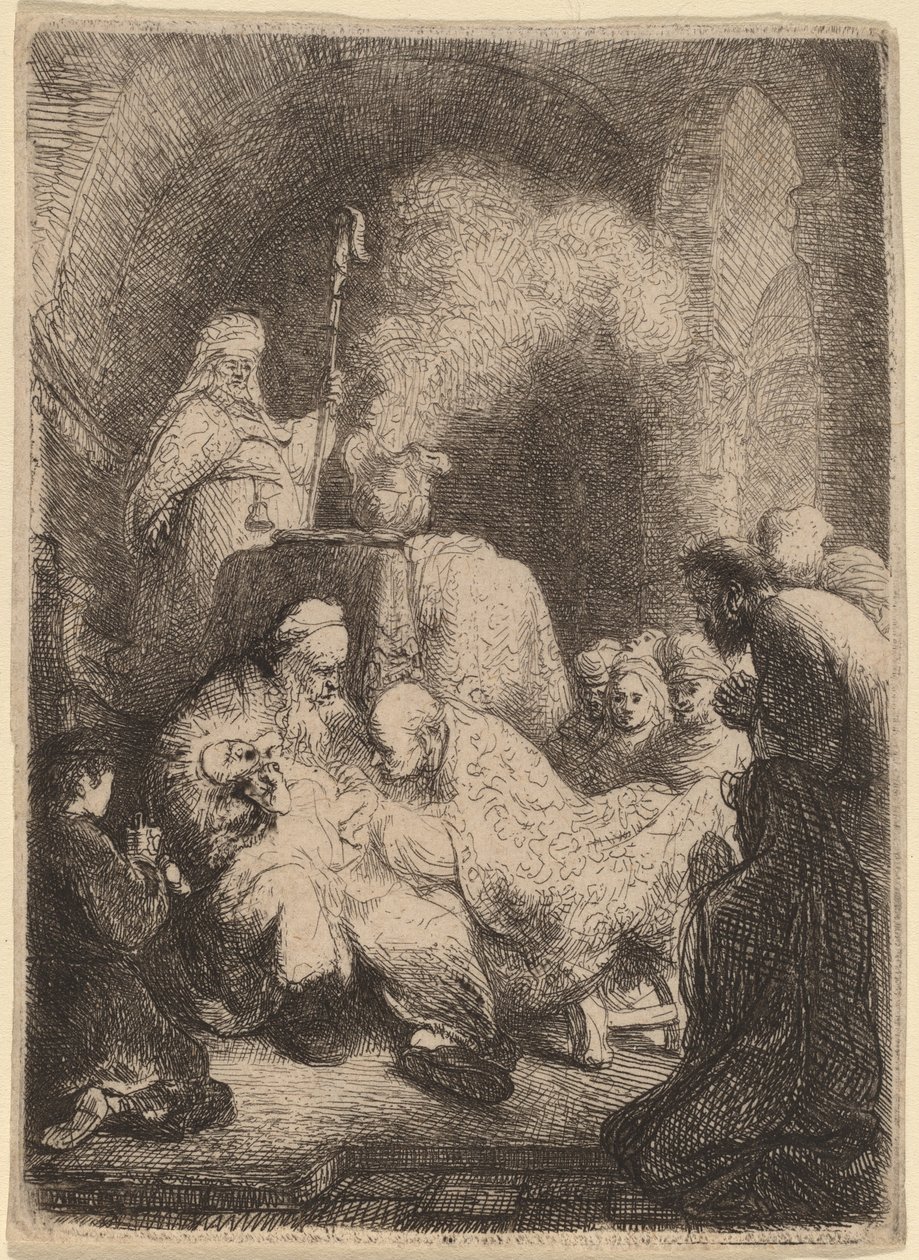 A Circuncisão: Prato Pequeno de Rembrandt van Rijn