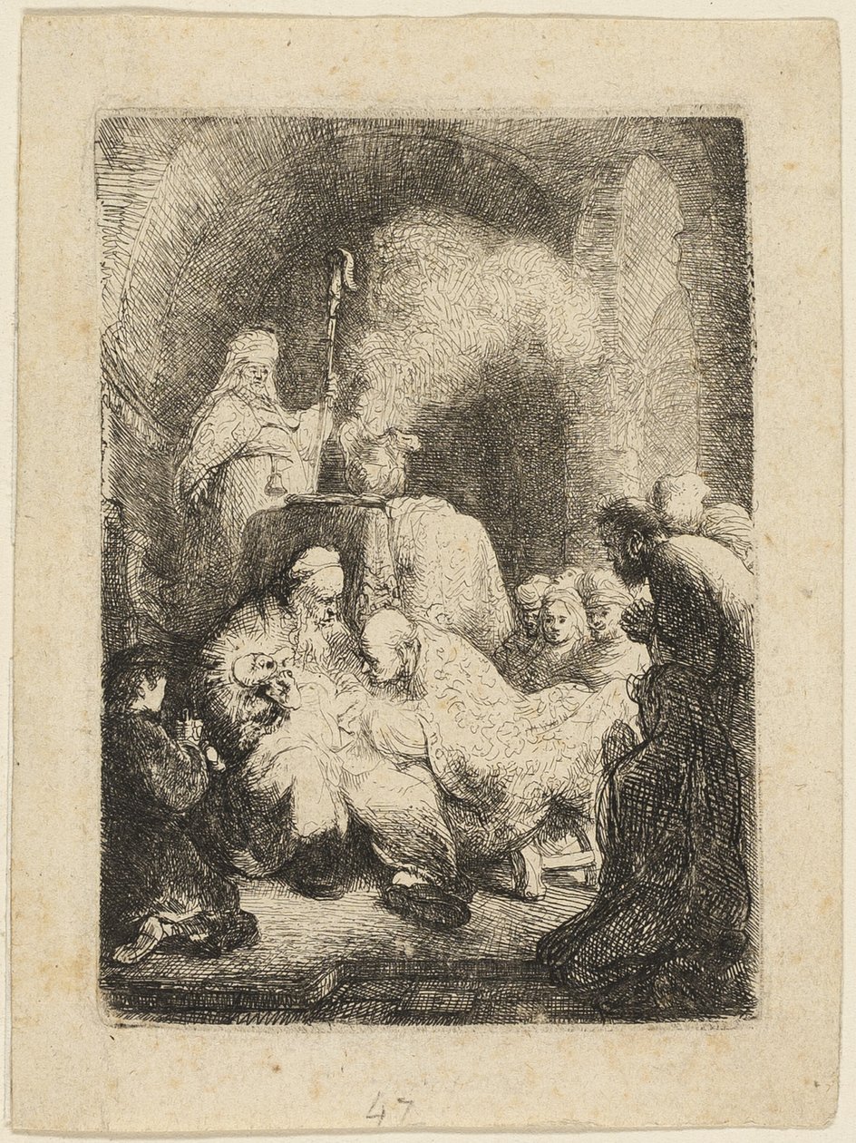 A Circuncisão: Prato Pequeno de Rembrandt van Rijn