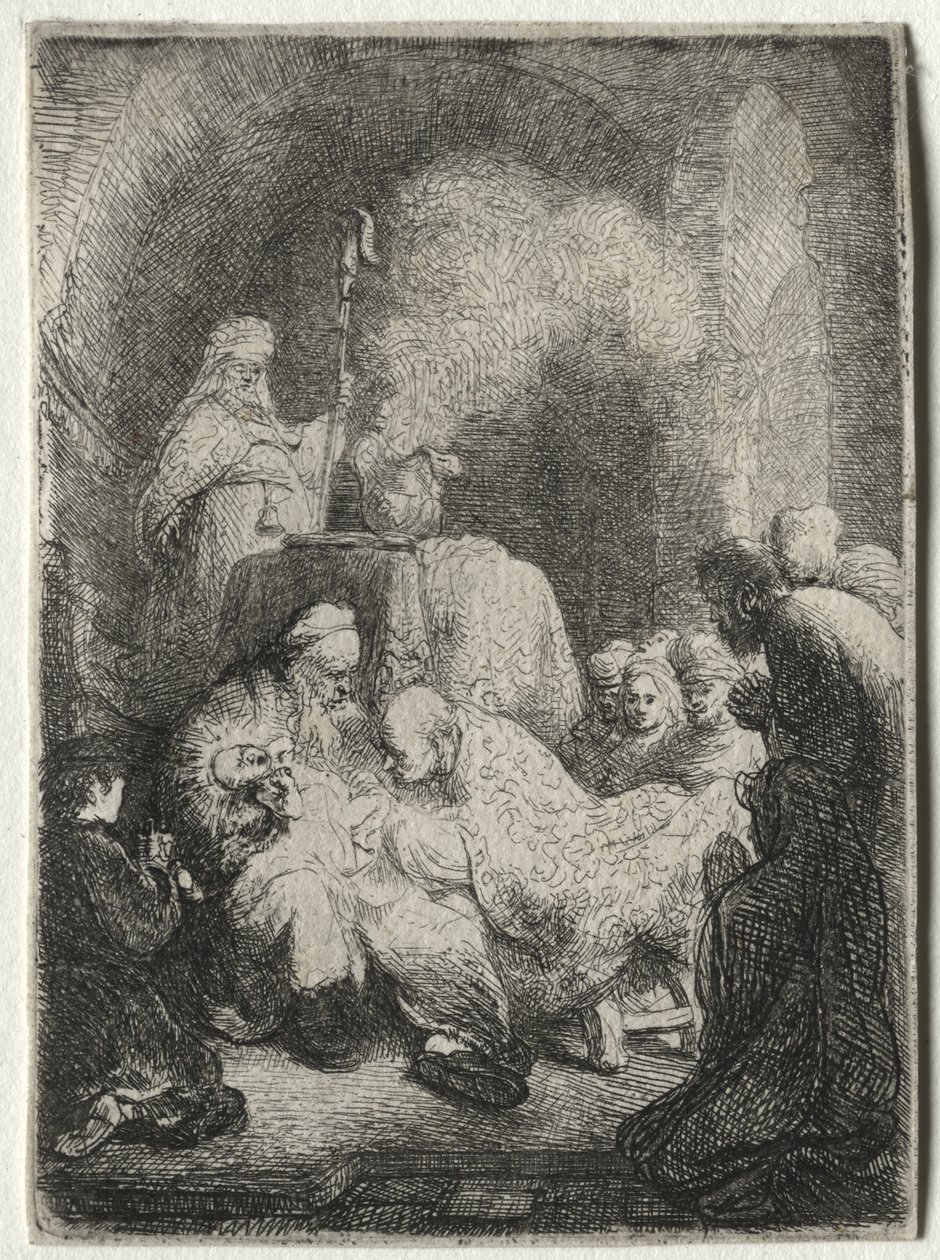 A Circuncisão: Prato Pequeno de Rembrandt van Rijn