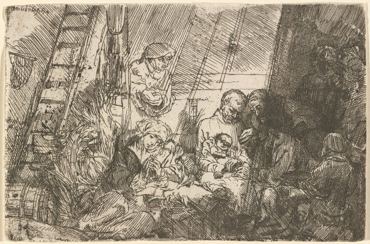 A circuncisão no estábulo de Rembrandt van Rijn